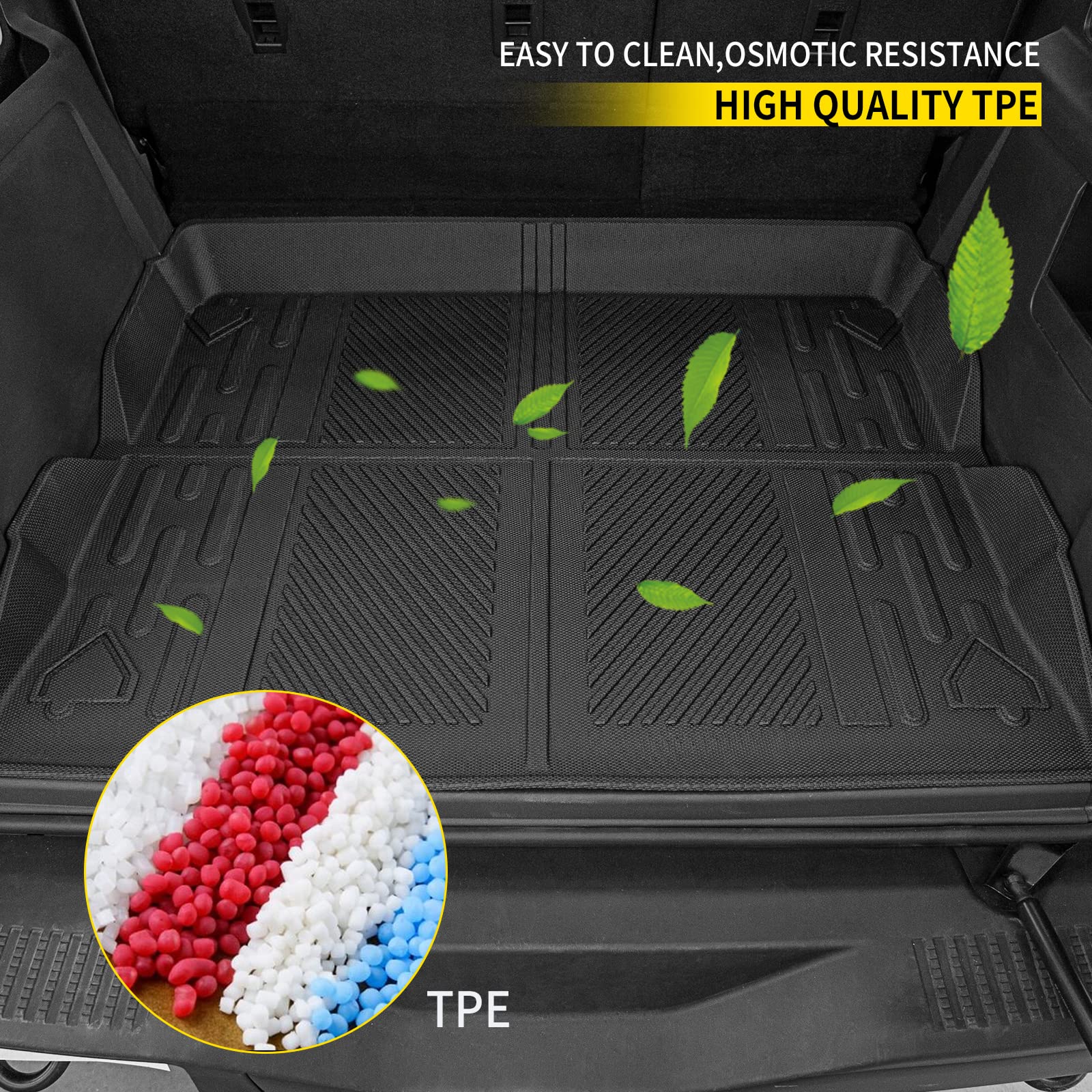 Maxzina Cargo Mat for 2021-2025 Ford Bronco - All-Weather TPE Trunk Liner, 23.6 x 18.1 x 7.5 inches,