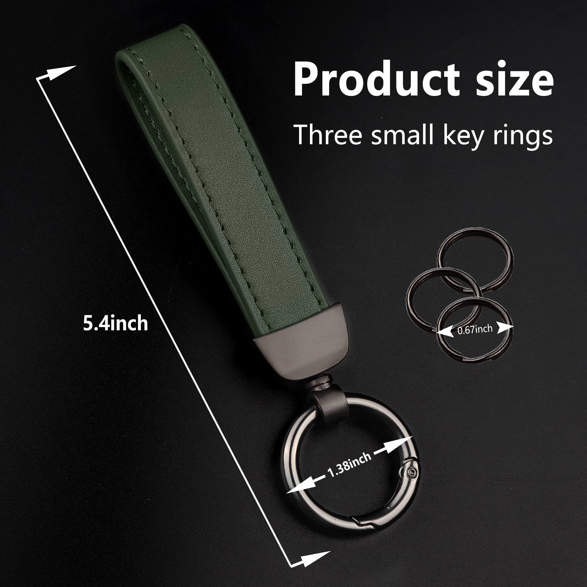 Turcee Leather Car Keychain,Creative Personality Leather Car Key Fob,Car Accessories Universal Key Fob Keychain For Men And Wome