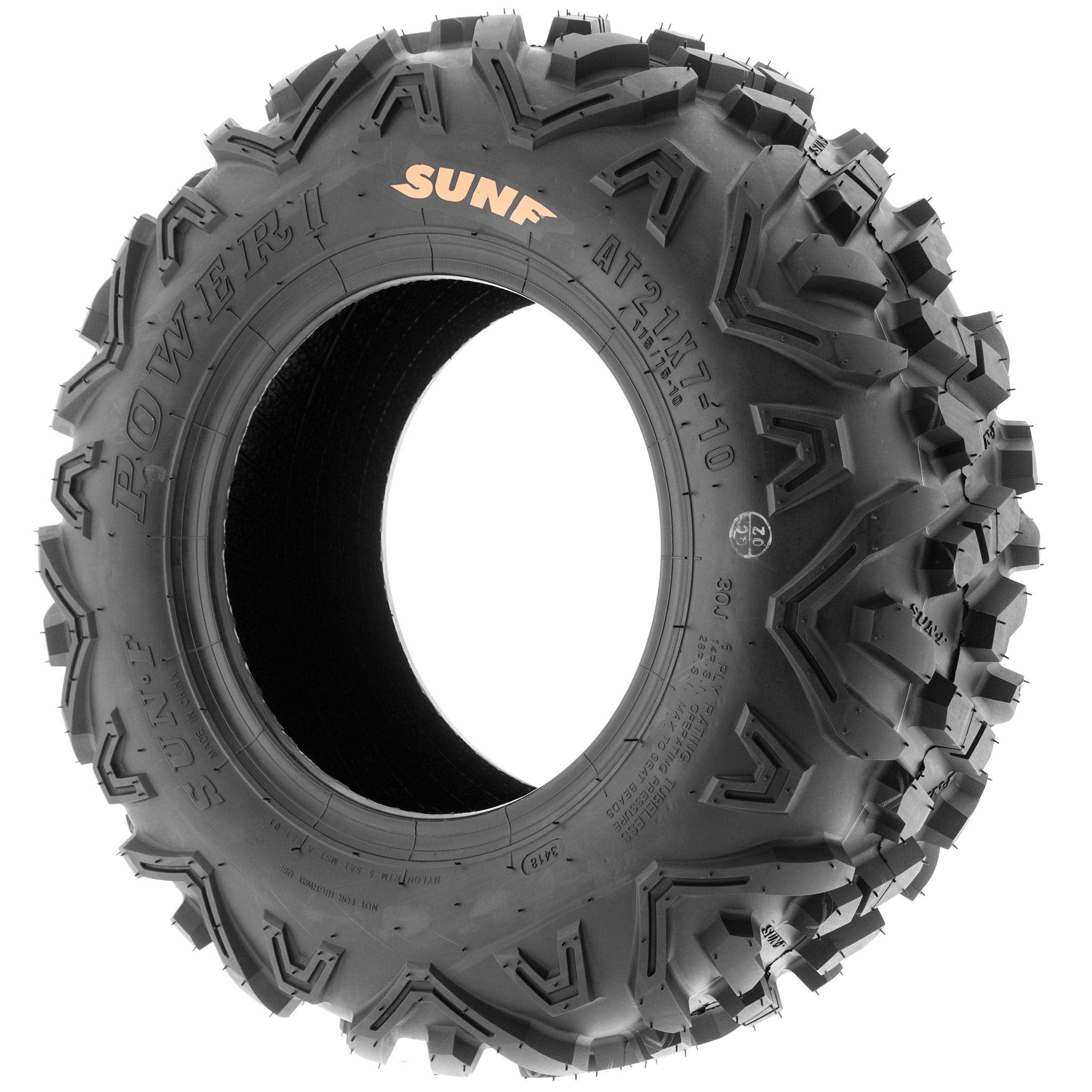 SUNF Set of 4 ATV & Go-Kart Mini Bike Tires, 145/70-6, Rubber, Black, 6 PR