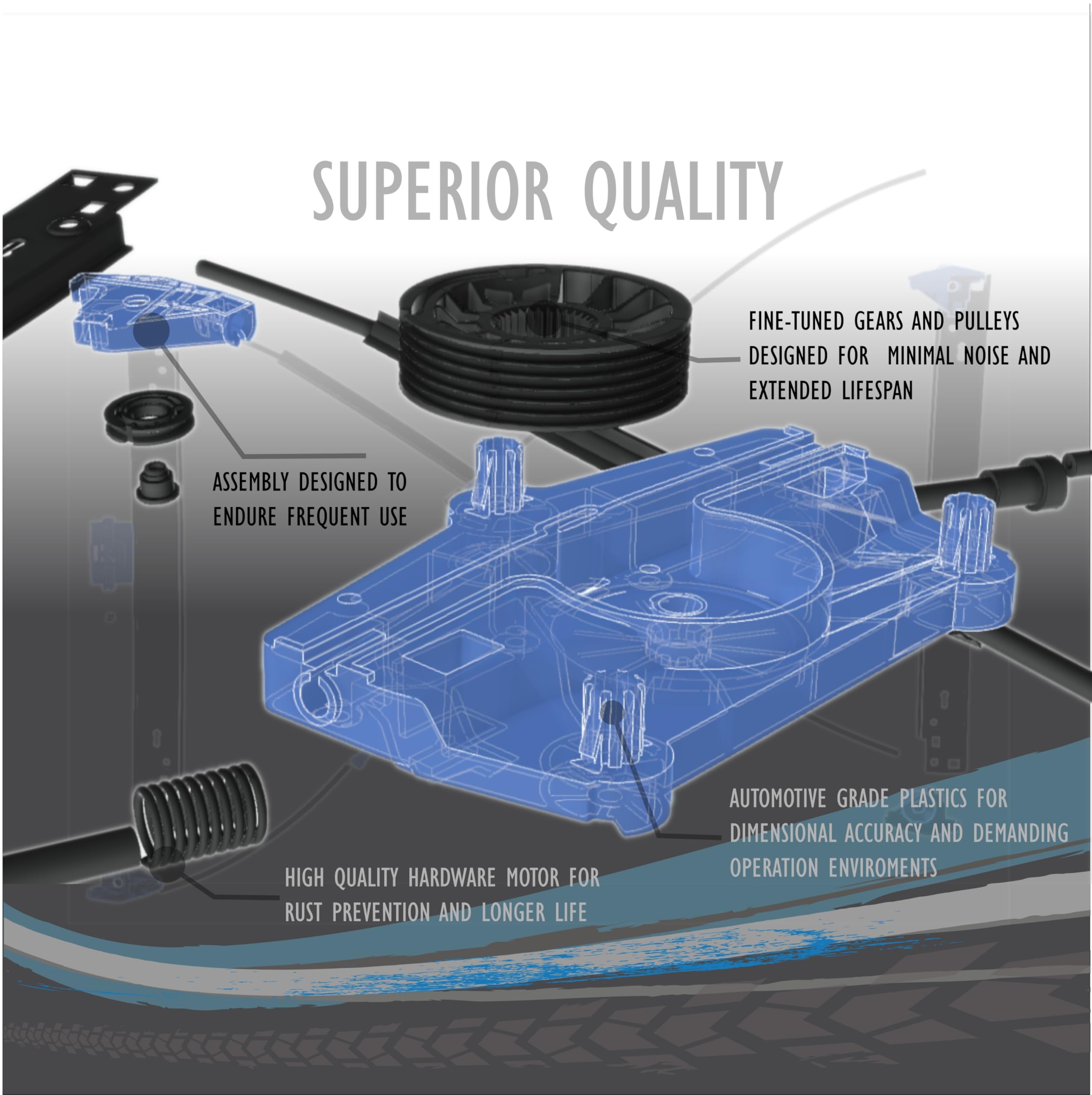 OEG Parts New Power Window Motor Compatible with Dodge Chrysler Ram Caravan Avenger Sebring Cirrus Town & Country Front & Rear L