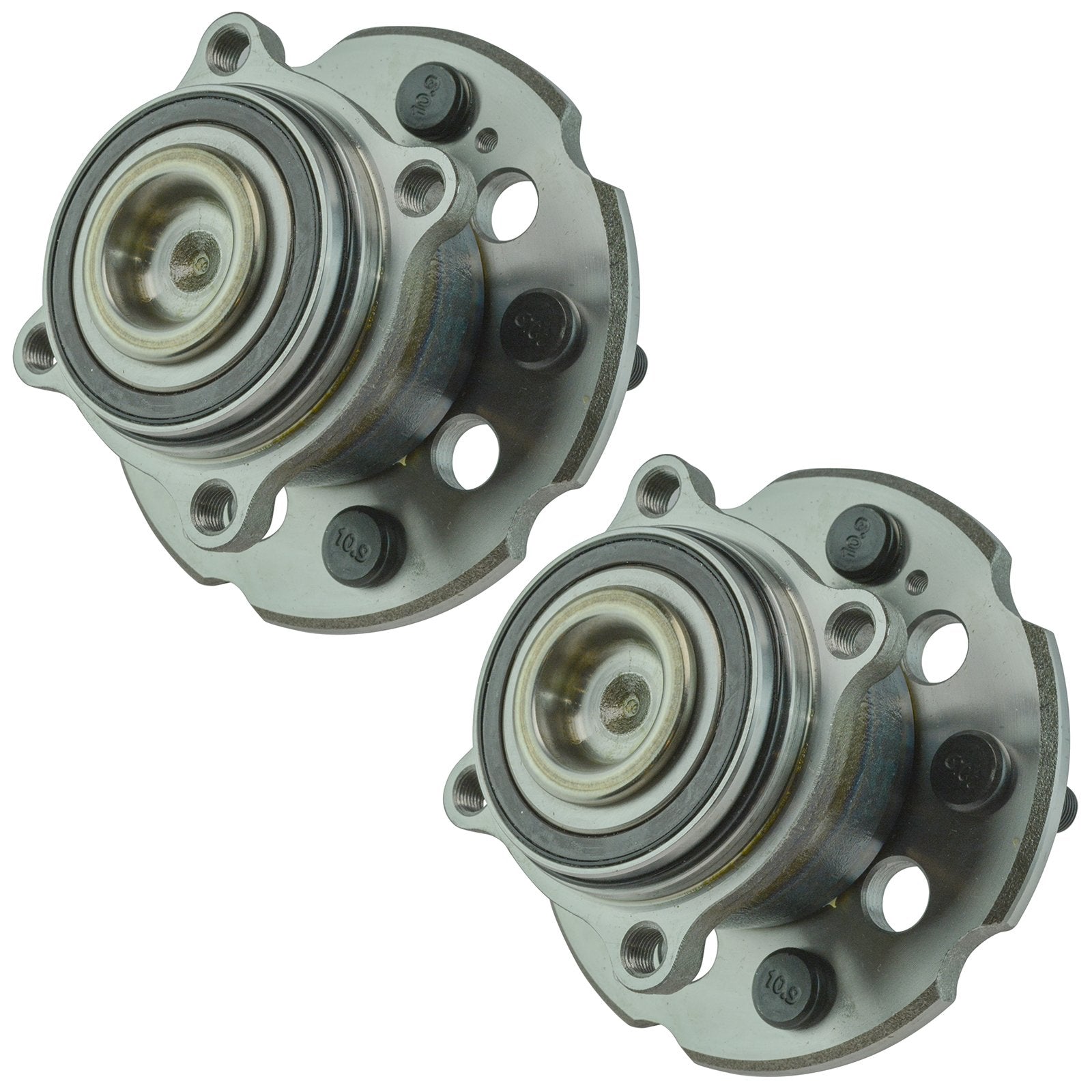 TRQ Rear Wheel Hub Bearings Assembly Set for 2009-2015 Honda Pilot, Model BHA53821