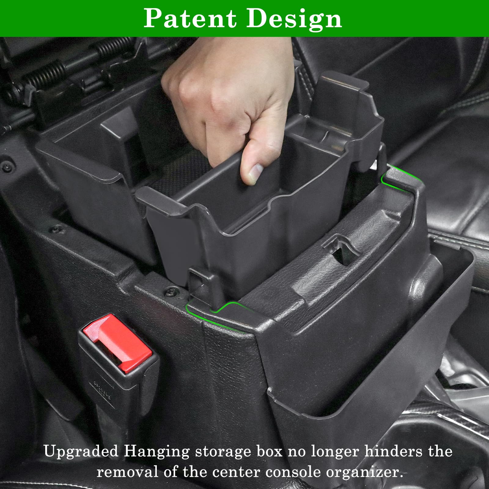 Eamplest 4PCS Center Console Organizer for 2018-2023 Jeep Wrangler JL JLU & Gladiator JT - ABS Storage Box, Gear Shift Side Tray