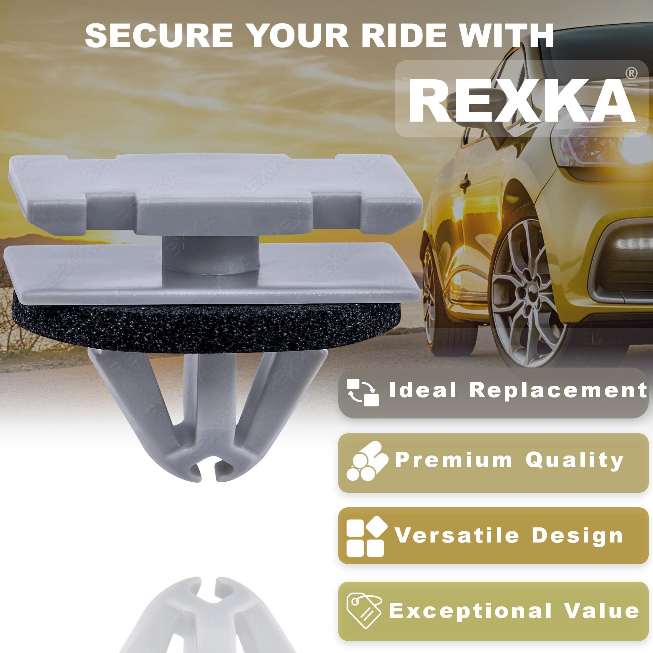 Rexka 20pcs Rocker Wheel Flare Moulding Clips for Jeep Grand Cherokee, Compass, Cherokee - Compatible with 68172491AA, 68271803AA, 683956