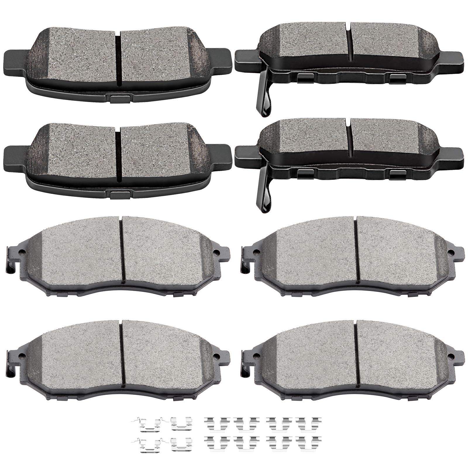 Ceramic Brake Pads Kits,Scitoo 8Pcs Brakes Pads Set Fit For Infiniti Ex35,Ex37,Fx35,Fx37,Fx45,G25,G35,G37,M35,M35H,M37,M56,Q40,Q