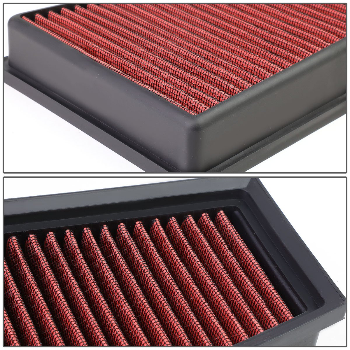 Dna Motoring Afpn-120-Rd Washable Drop In Panel Air Filter [Compatible With 13-17 A180 A200 Cla200 A250 B250 Cla250 / 12-15 B180
