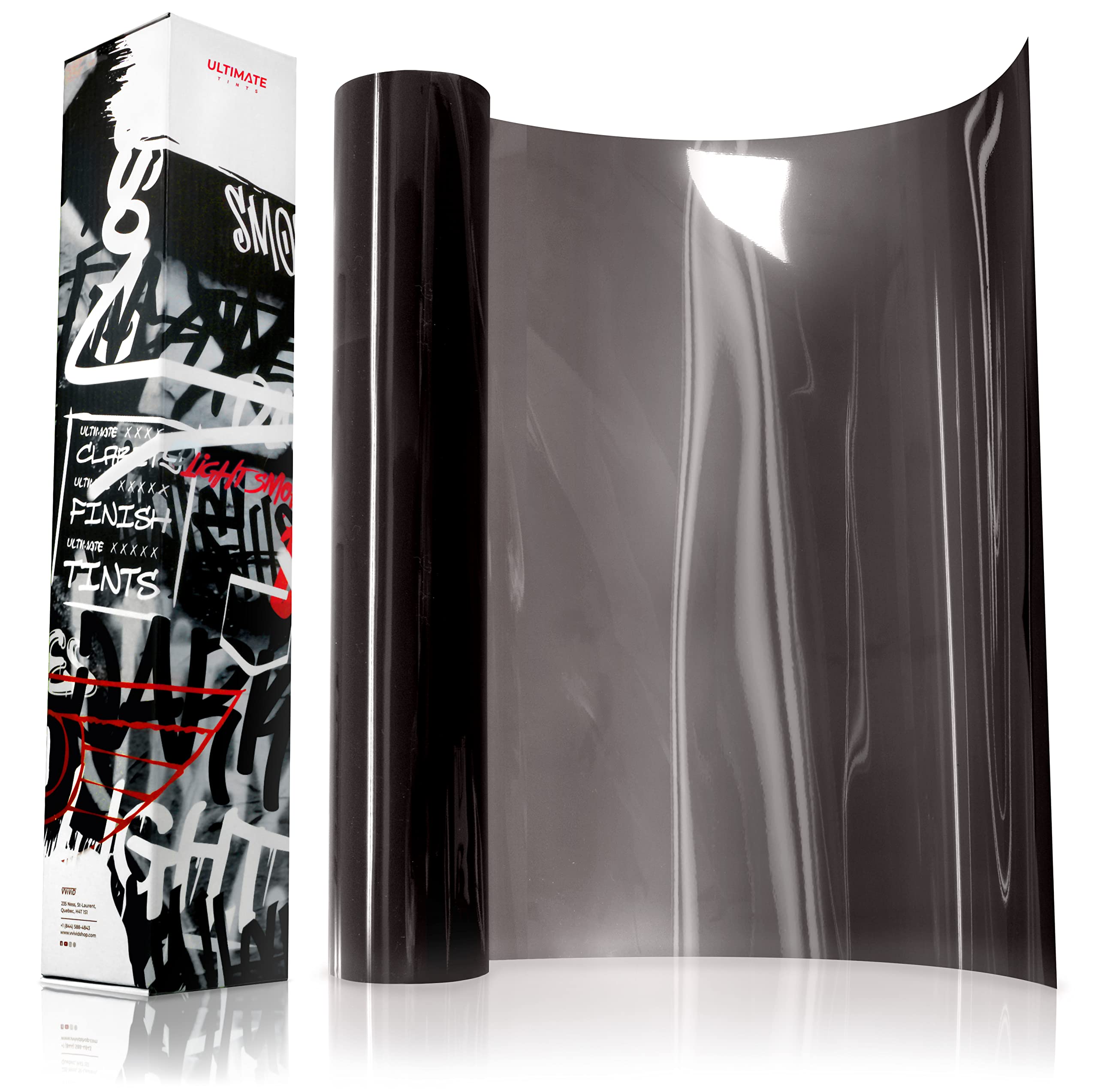 VViViD Ultimate Headlight Taillight Tint Vinyl Wrap (16 x 10ft, Light Smoke)
