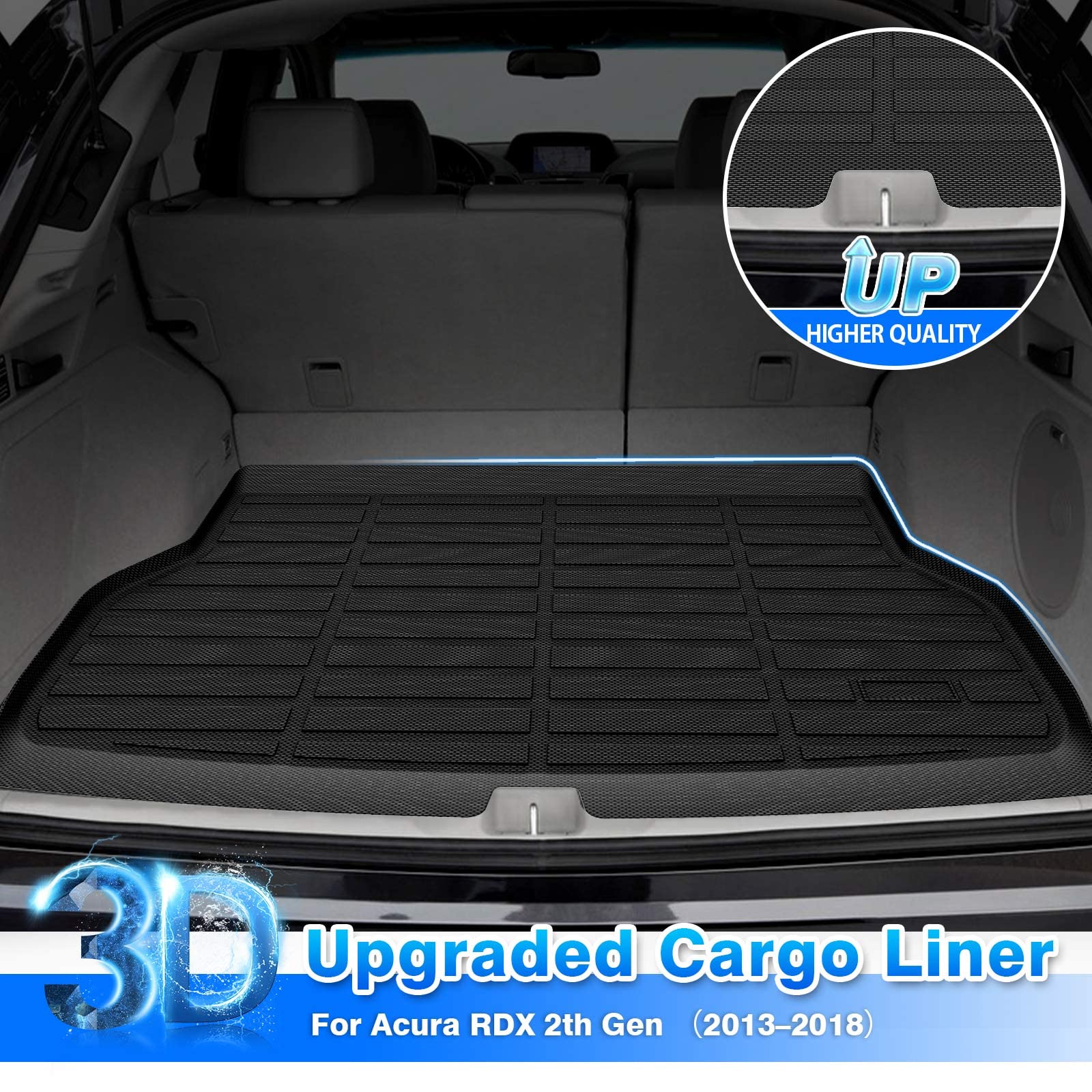 Cartist Custom Fit For Cargo Liner Acura Rdx 2019 2020 2021 2022 2023 Accessories All Weather Anti-Slip Rear Trunk Mat Tpe Water