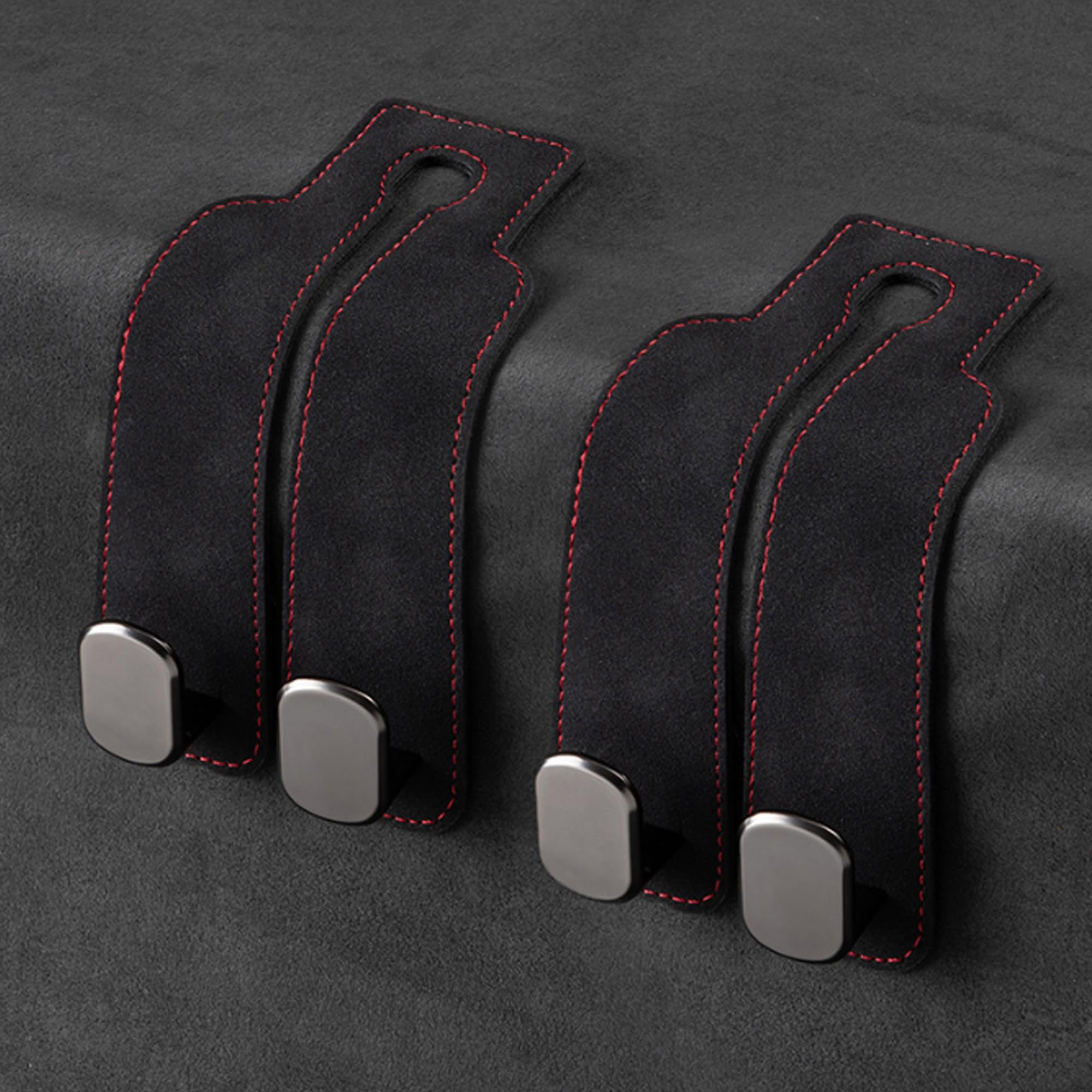 Amelity Car Hooks For Headrest, Car Seat Back Storage Hook For Headrest, Headrest Hooks For Purses And Bags, Car Hooks Leather (