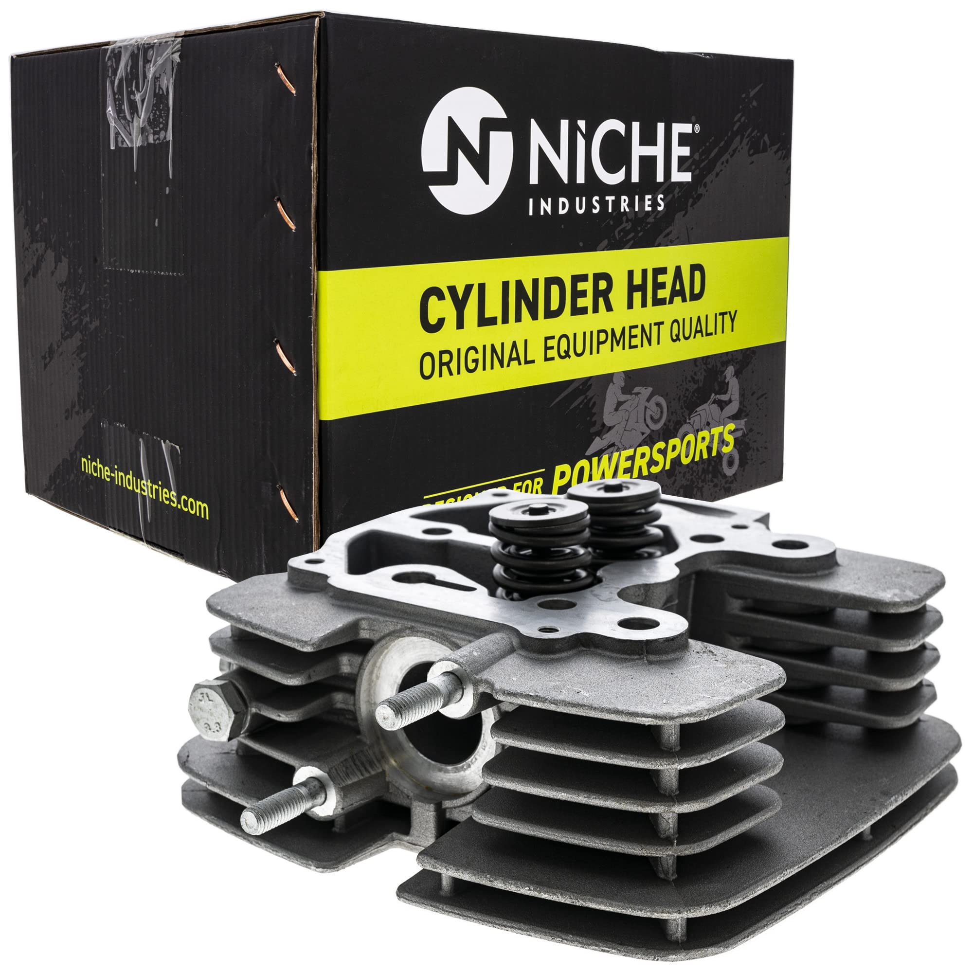 NICHE Cylinder Head Piston Gasket Kit for Honda Rancher TRX350, Gray, OEM Replacement 12100-HN5-670, 98069-57916
