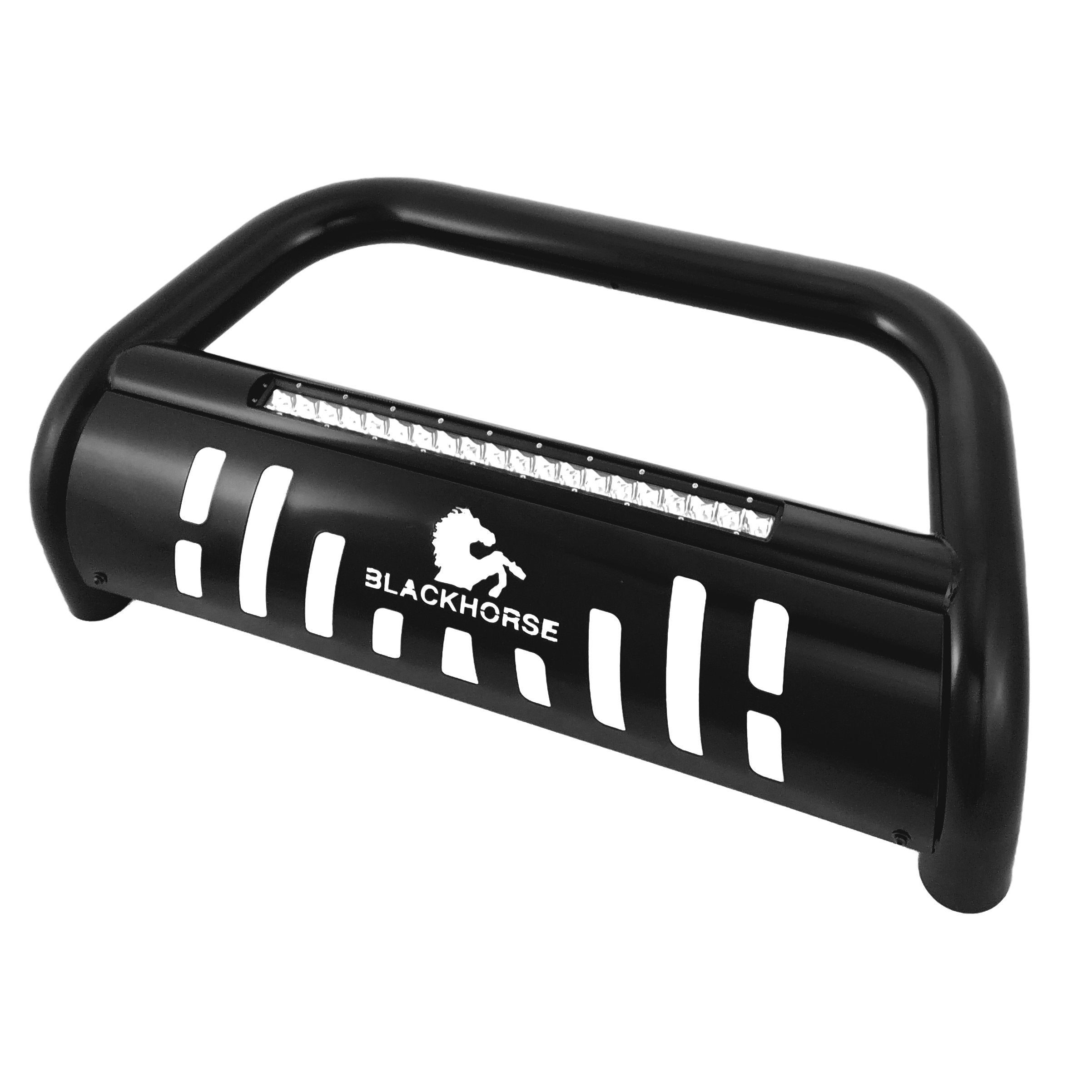 Black Horse Beacon Bull Bar Skid Plate Black Compatible With 2010-2024 Toyota 4Runner (Excl. 2014-24 Limited & 19-20 Nightshade Edition,22-24 Trd Sport Models)-Be-B7108B