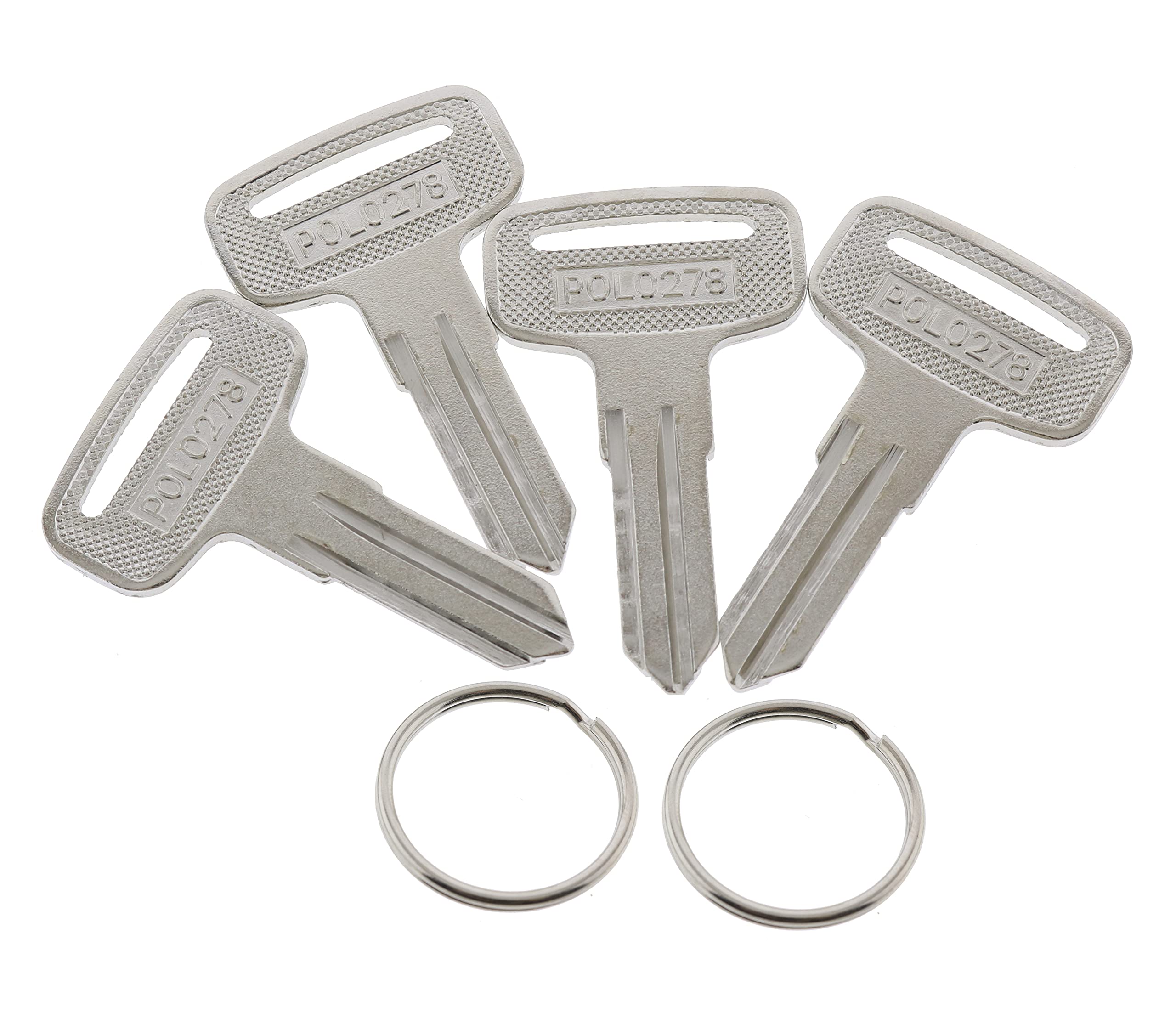 JEENDA 4PCS ATV Blank Key 4010278 Compatible with Polaris 20/21/67/68 Series Magnum 325/330/500 Outlaw 450/500/525 Scrambler 400