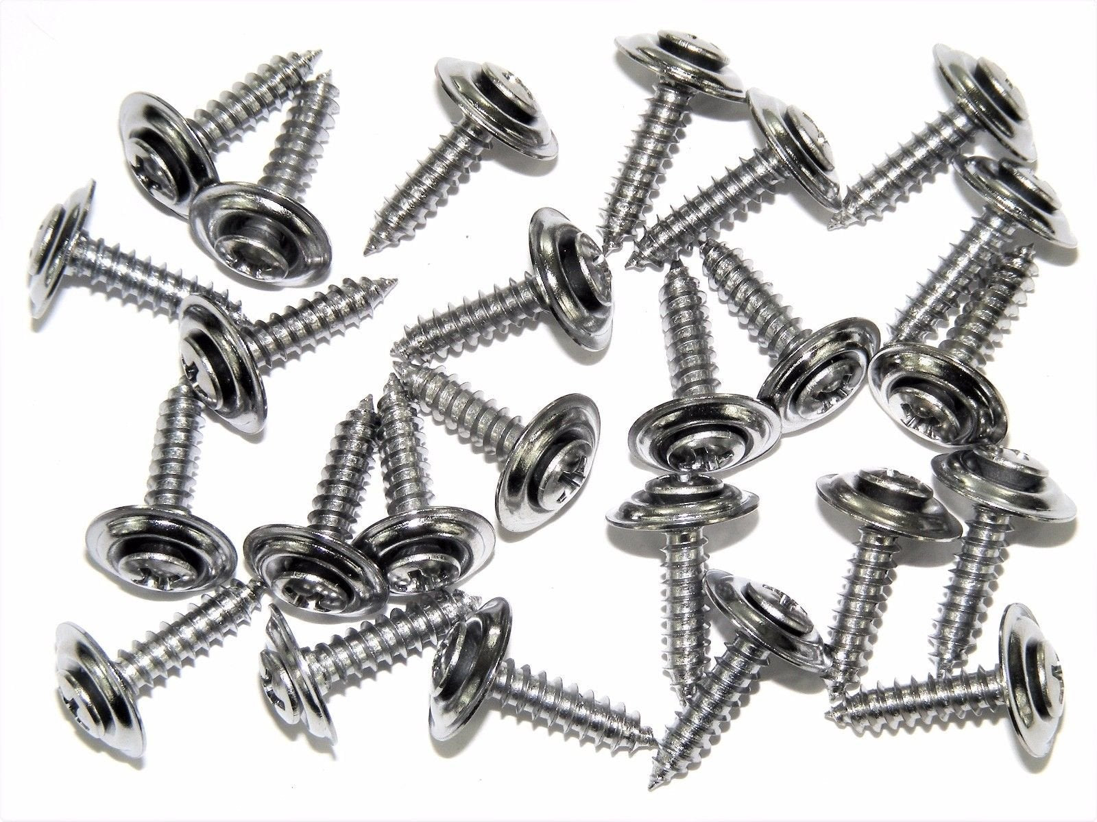 Retro-Motive Chrome #8 X 3/4'' Phillips Loose Washer Trim Screws- Qty.25- #1073