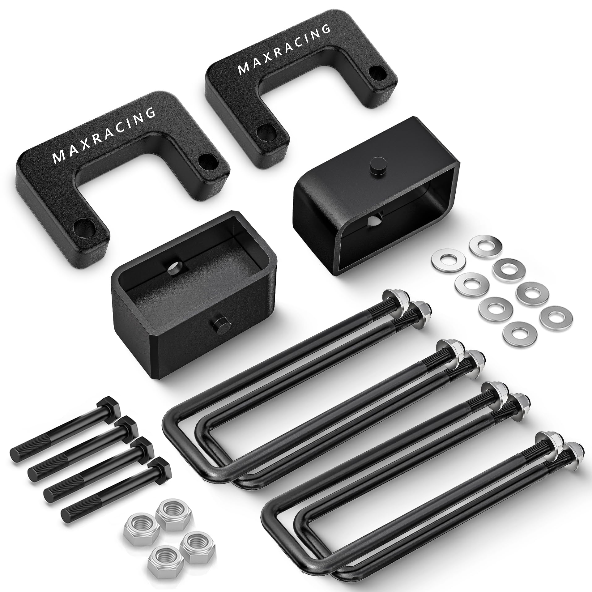 Maxracing 2.5'' Front + 2'' Rear Leveling Kit Compatible With 2007-2025 Chevy Silverado 1500/Gmc Sierra 1500, 2.5'' Front Strut