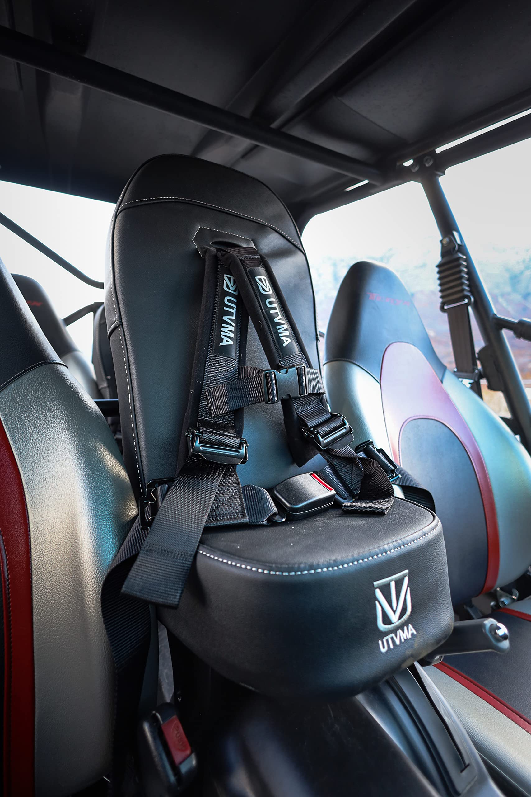 UTV Mountain Accessories Teryx 4 Front Bump Seat with 4-Point Harness - Black Vinyl
