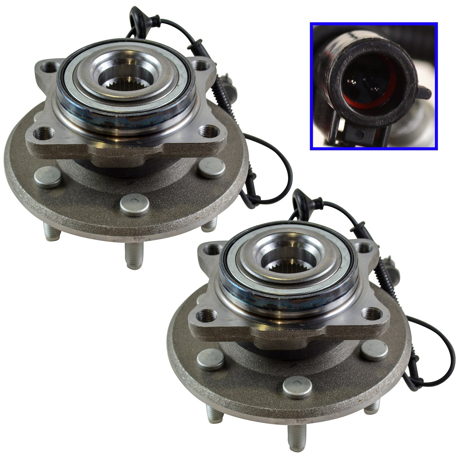 Trq Rear Wheel Hub Bearings Assembly Set Compatible With 2003-2006 Ford Expedition Lincoln Navigator