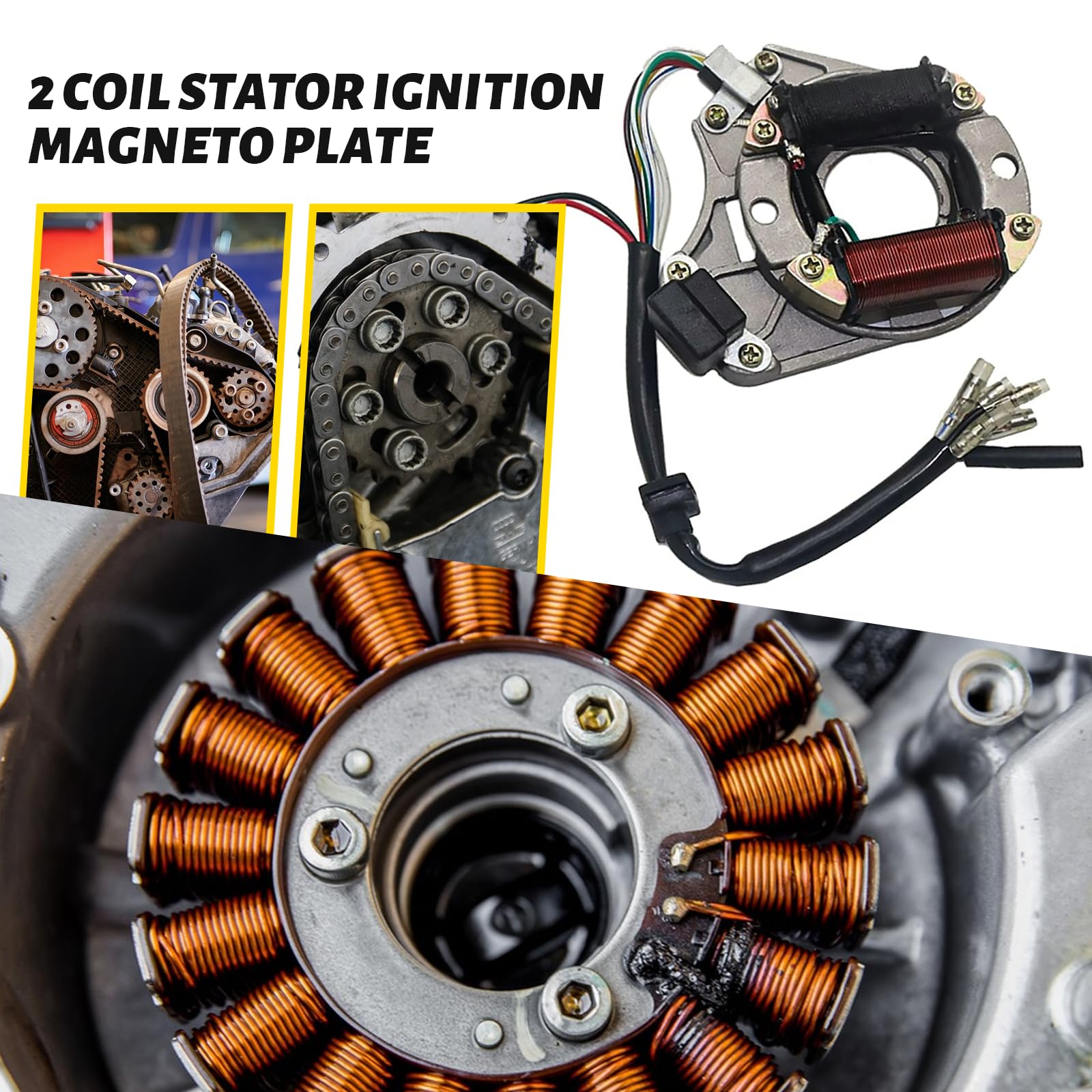 Endxedo Complete Wiring Harness Kit for 4 Stroke ATV KLX 50cc 70cc 110cc 125cc - Durable PVC Stator Coil CDI Wiring Harness