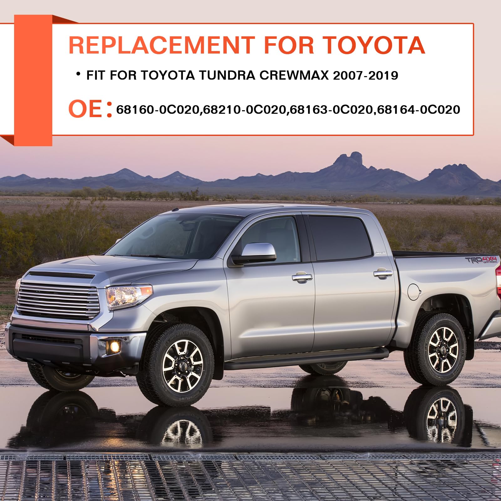ACLONG Window Weatherstrip Moulding Trim Seal Belt Fit for Toyota Tundra Crewmax 2007-2019 Car Window Sweep Felt Seal Kit Replac