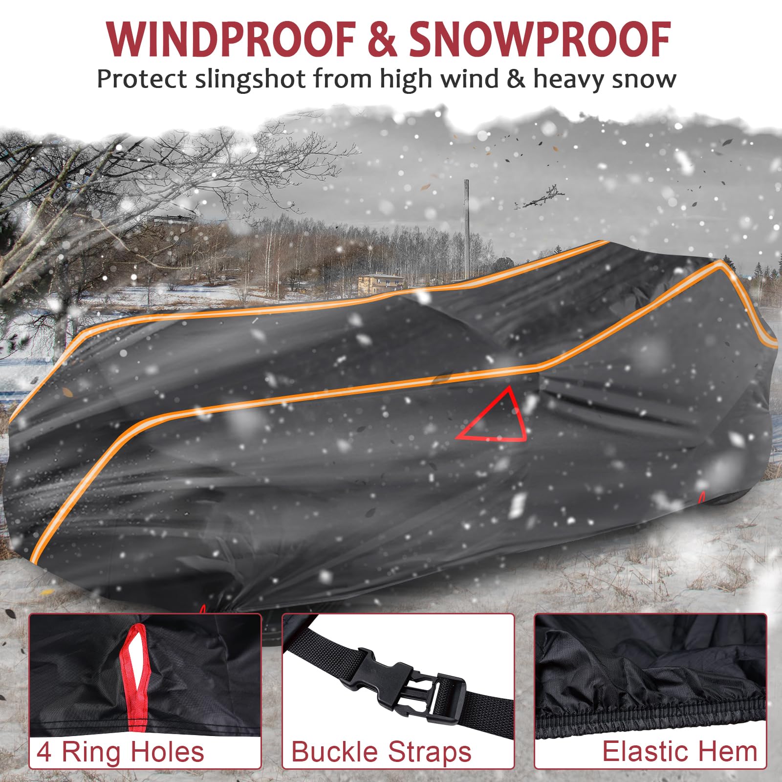 StarknightMT Slingshot Cover Waterproof Full Cover With Air Vents Compatible With Polaris Slingshot 2015-2023, All Weather Prote