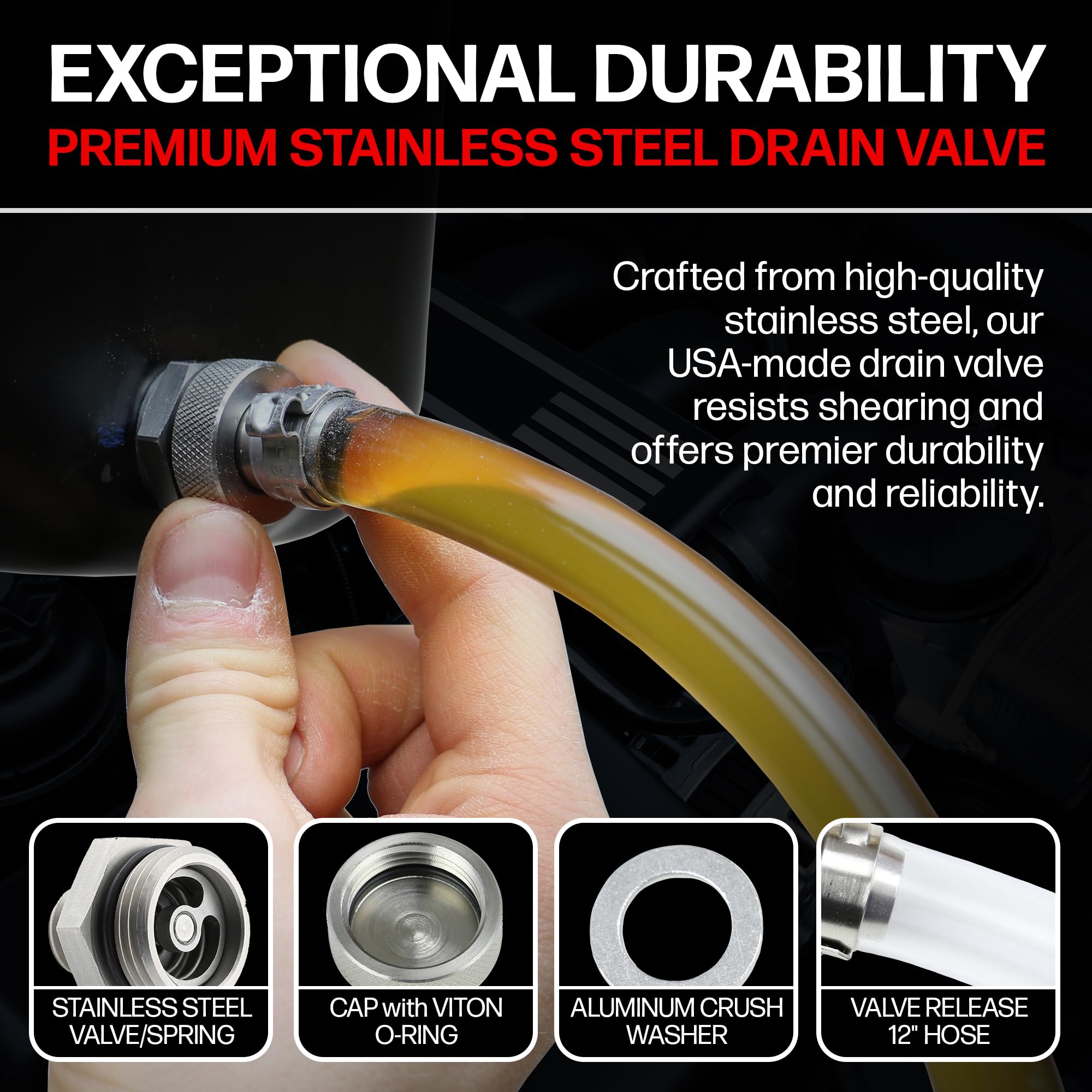 Votex - Made In Usa - M14X1.5Mm Quick Easy Valve No Mess Oil Drain Plug, Stainless Steel, For Acura, Audi, Chevrolet, Chrysler,