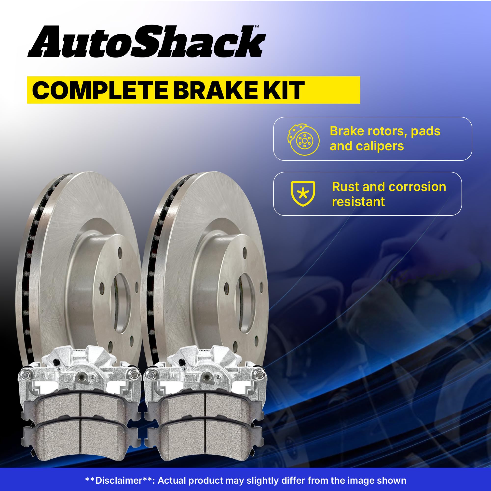 Autoshack Front Brake Rotors Calipers And Ceramic Pads Kit Set Driver And Passenger Side Replacement For 2003-2009 Toyota 4Runner 2005-2023 Tacoma 2007-2014 Fj Cruiser 2.7L 3.5L 4.0L 4Wd Rwd Bcpkg0514