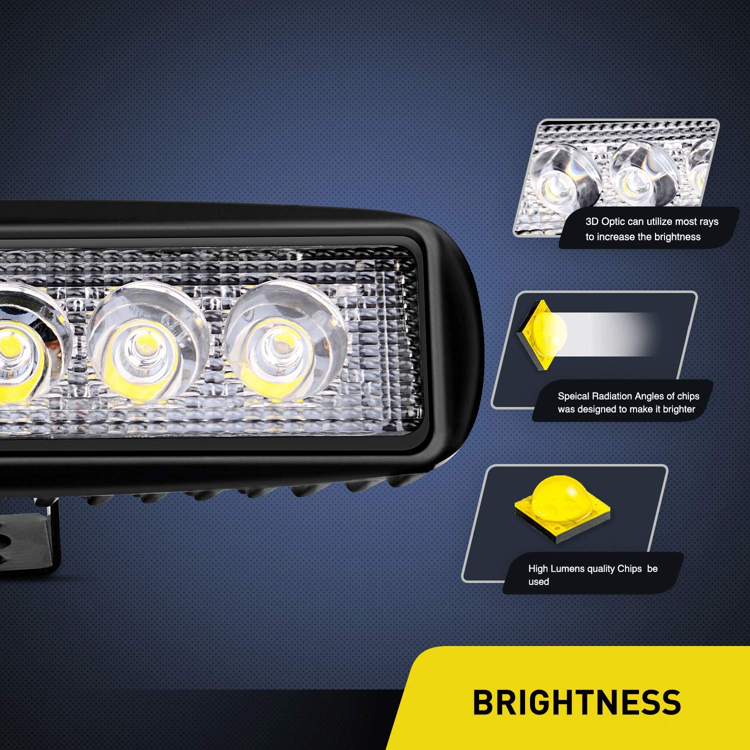 Nilight 2Pcs 18W Spot Led Work Lights Led Pods Fog Lights Off Road Led Lights Driving Lights With16Awg Off Road Wiring Harness K