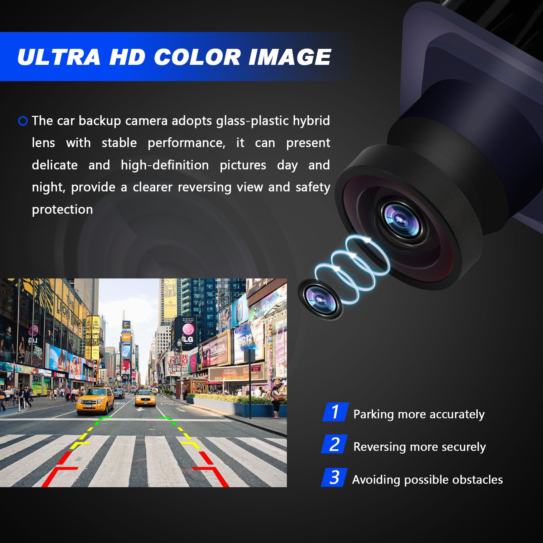 Rear View Backup Camera, Compatible With Ford Transit 150 250 350 350Hd Cargo Passenger 2015-2019, 170Wide-Angle Hd Color Night
