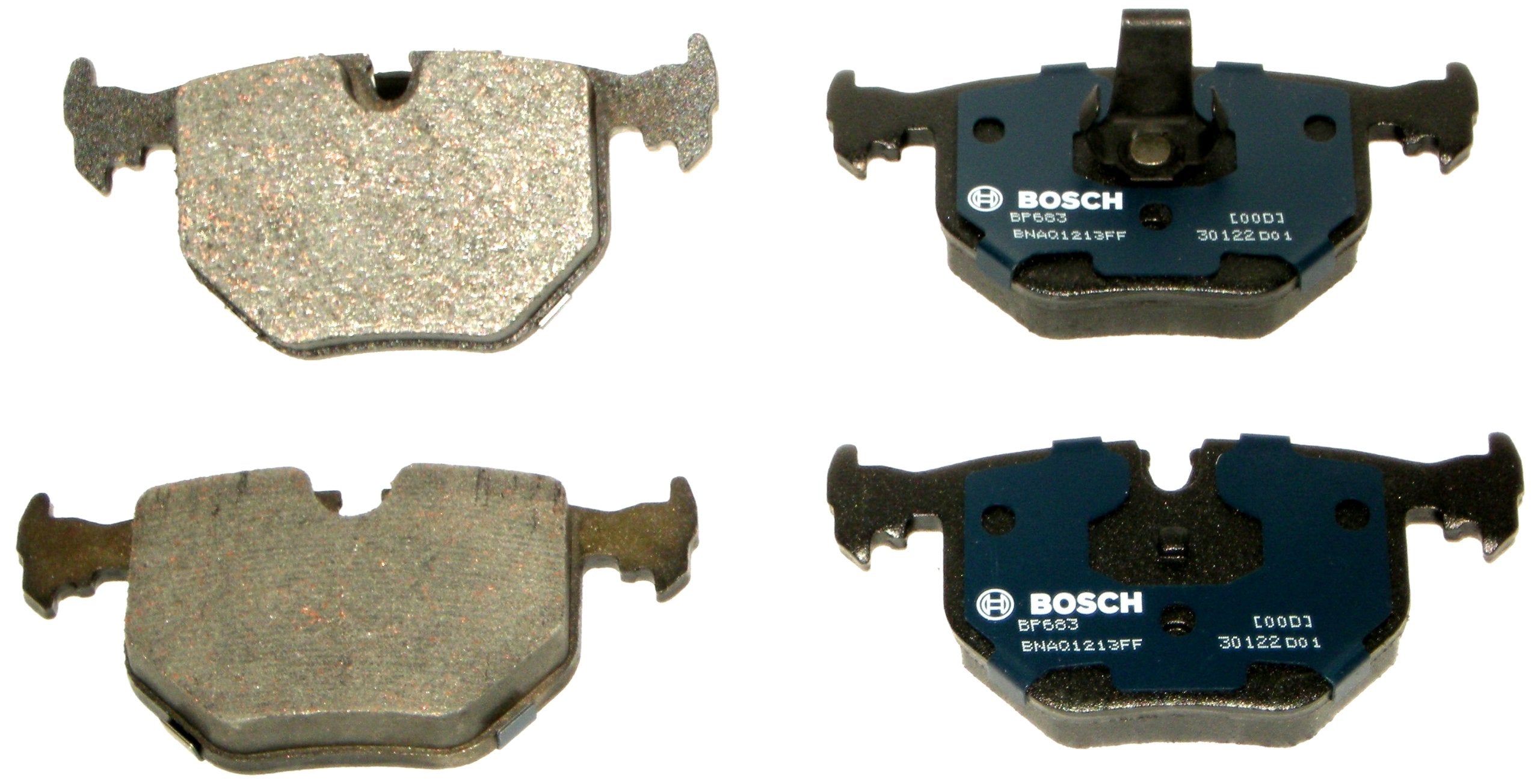 BOSCH BP683 QuietCast Premium Semi-Metallic Disc Brake Pad Set - Compatible with Select BMW 330Ci, 330i, 330xi, 525i, 525xi, 740
