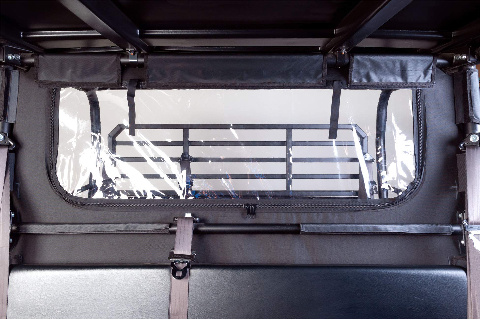 Soft Rear Window / Dust Panel for Kawasaki Mule Pro