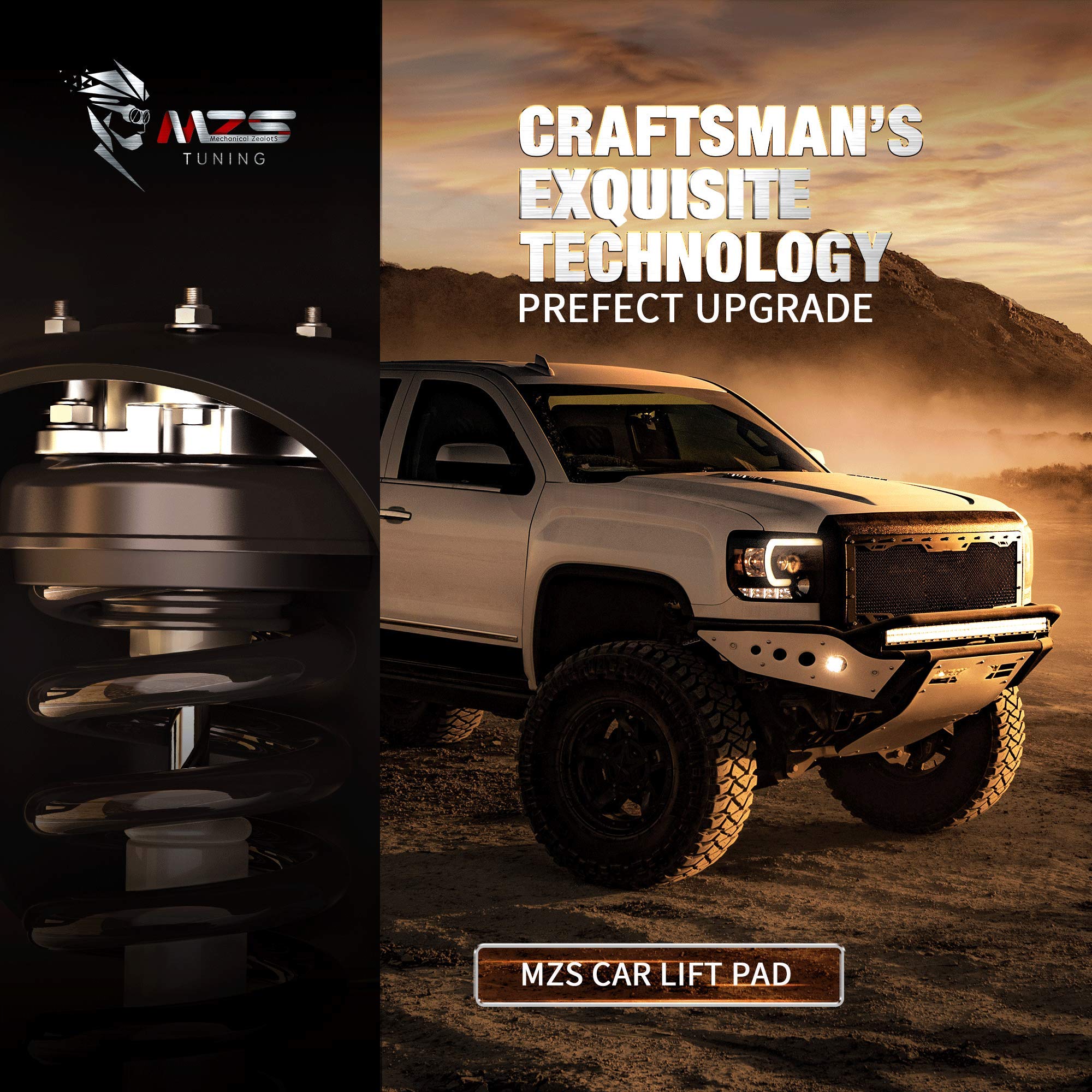 MZS 2" Front Leveling Lift Kit - Compatible with 2005-2024 Frontier, Xterra, Pathfinder, Equator - Durable Aluminum Construction