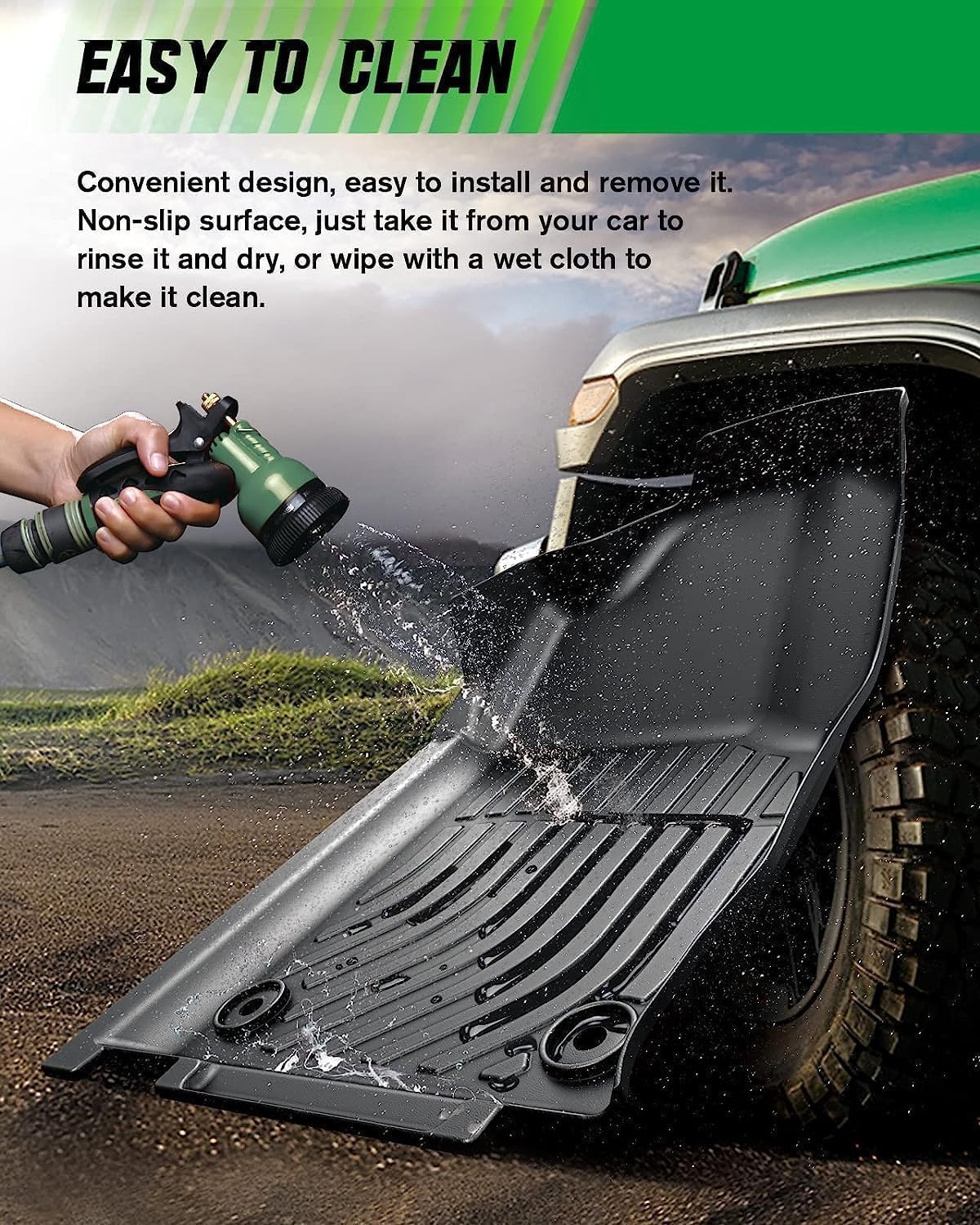 VIWIK Floor Mats & Cargo Liners for Honda Accord Include Hybrid 2025 2024 2023, Anti Slip 3D Floor Liners, TPE Waterproof Car Ma