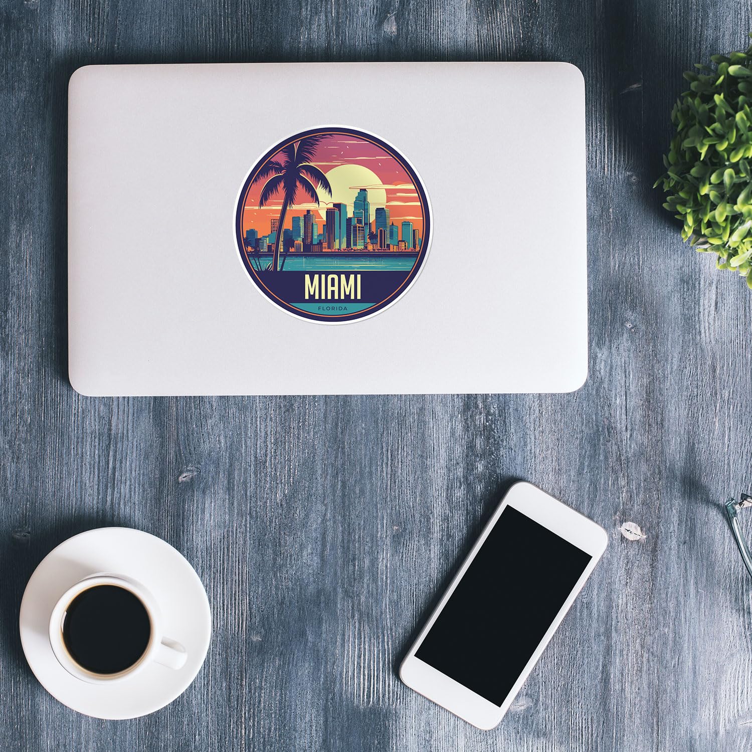 Generic Miami City Sticker - Waterproof Vinyl Decal, 3'' Size for Car, Laptop, Water Bottle, Wall, and Window