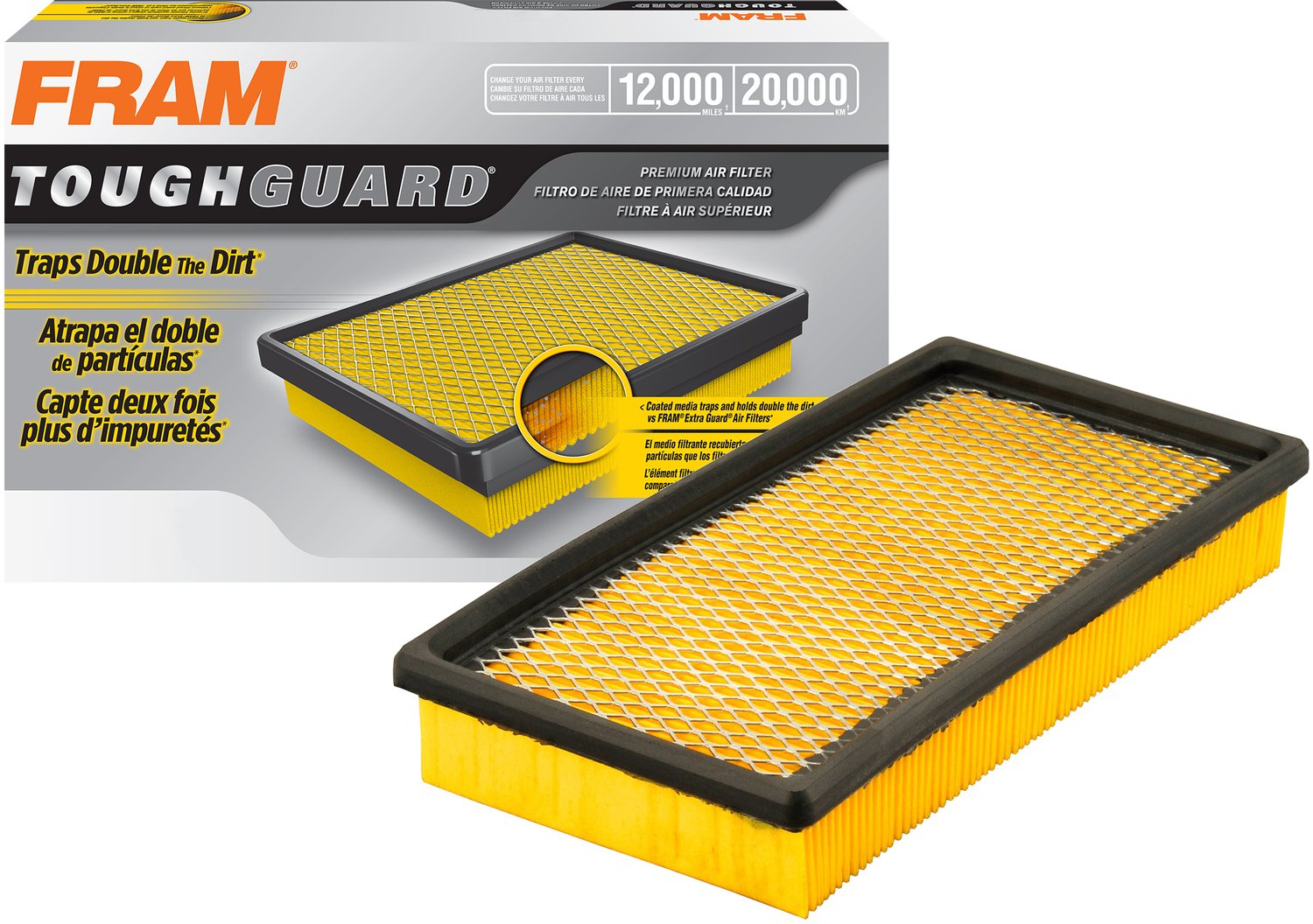 FRAM TGA3660 Tough Guard Flexible Panel Air Filter for Audi, Chrysler, Dodge, Ford, Mercury, Plymouth and Volkswagen Vehicles