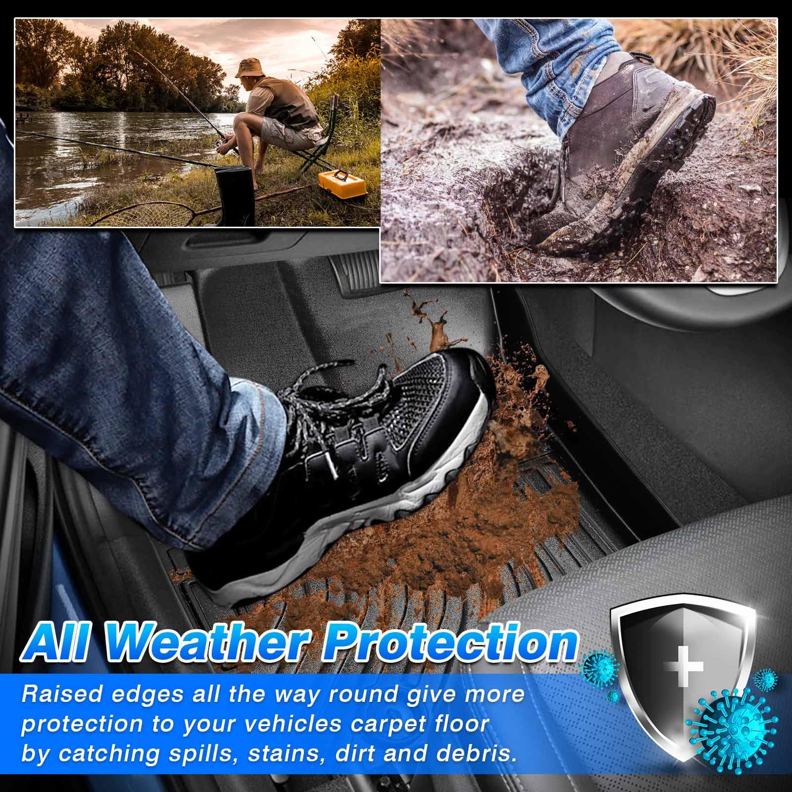 Cartist Floor Mats Compatible With Bmw X1 2023 2024 2025 Bmw X1 Accessories All Weather Floor Mats 1St & 2Nd Row Carpet Protecti