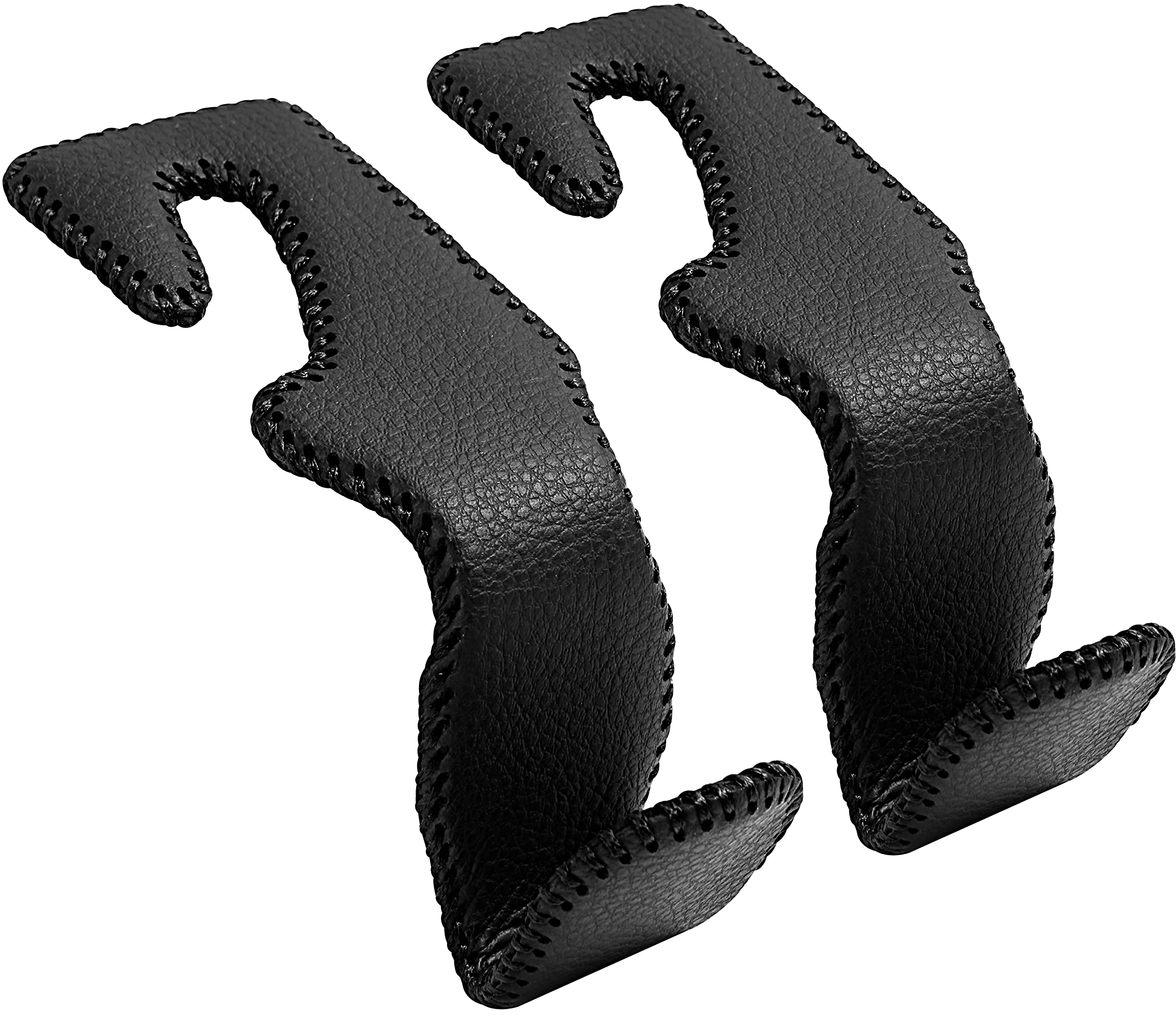 Tisohugo Headrest Hooks For Purses And Bags,Vehicle Back Seat Headrest Hanger Matching Cars Interior Genuine Leather Storage Hol