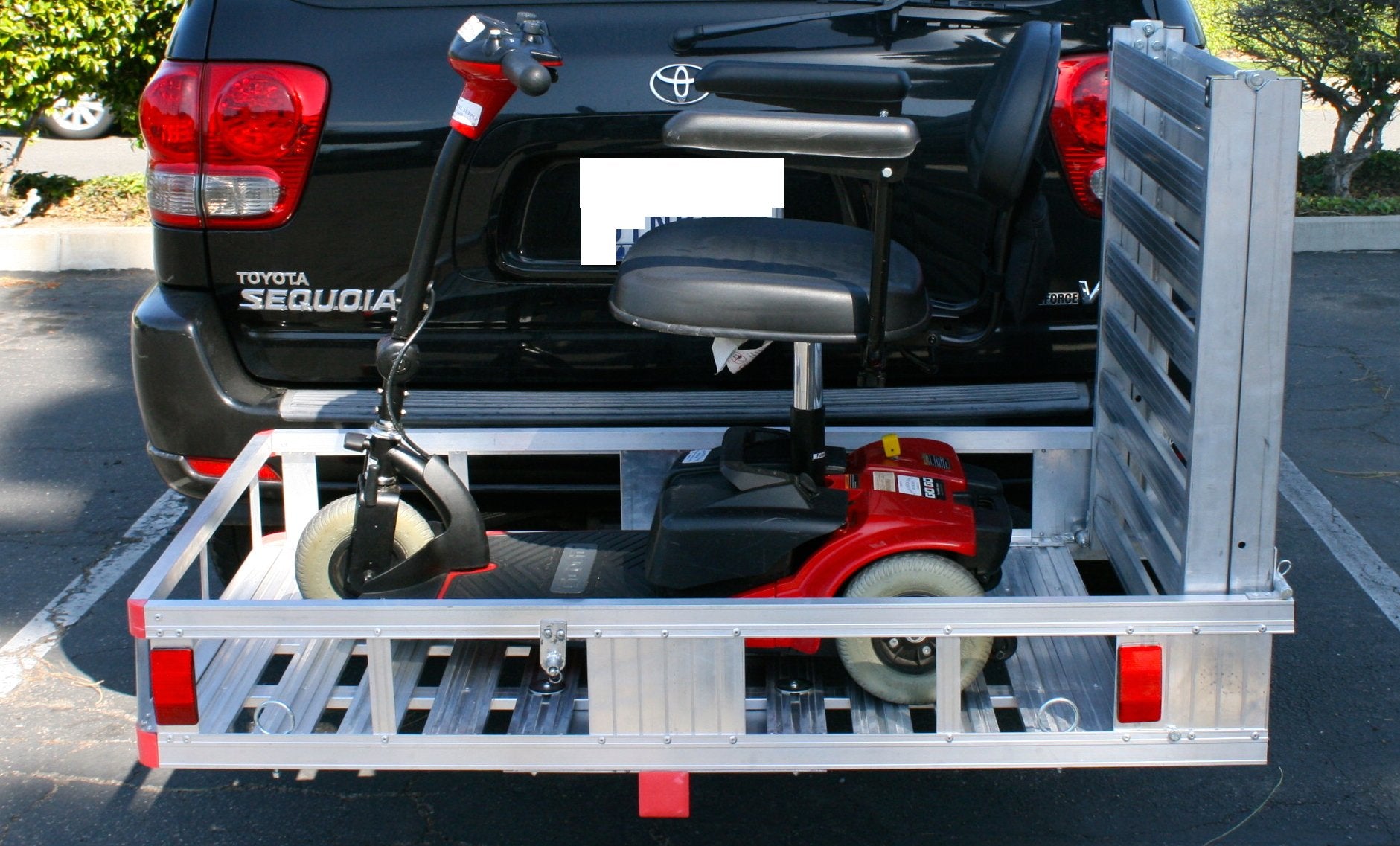MAXXHAUL Aluminum Cargo Carrier with 60" Folding Ramp, 53.5" x 29", Model 70275