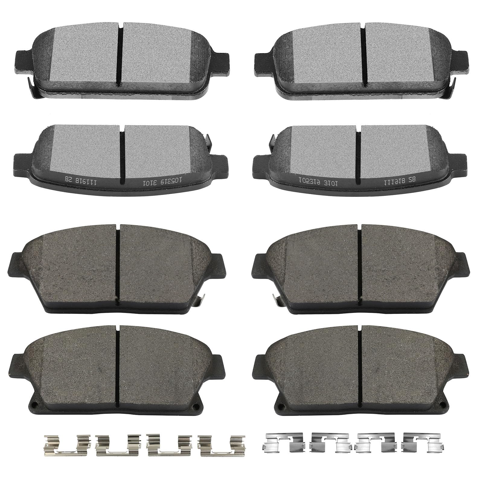 Scitoo D1467 D1468 Front Metallic Rear Semi-Metallic Brake Pads Sets W/Hardware Replacement For Buick For Encore 2/ For Verano,F