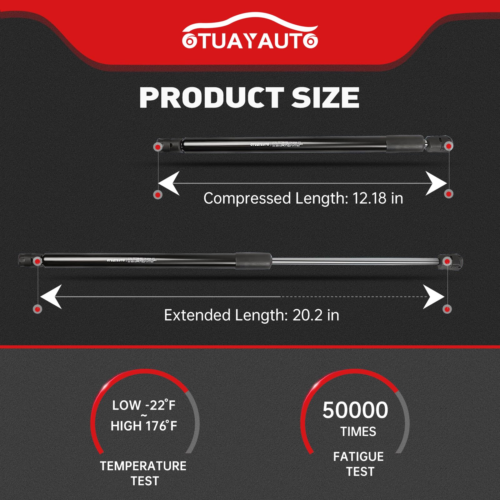 Otuayauto Front Hood Struts, Hood Lift Support Shock Replacement For 2010-2015 Lexus Rx350 Rx450H, 6755 53440-0E020 Sg229046, Pa