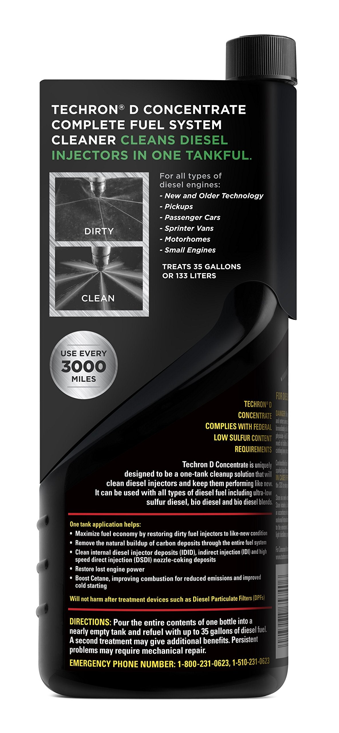 Chevron TECHRON Diesel Fuel System Cleaner, 20 fl. oz. (6 Pack), Model 266373280