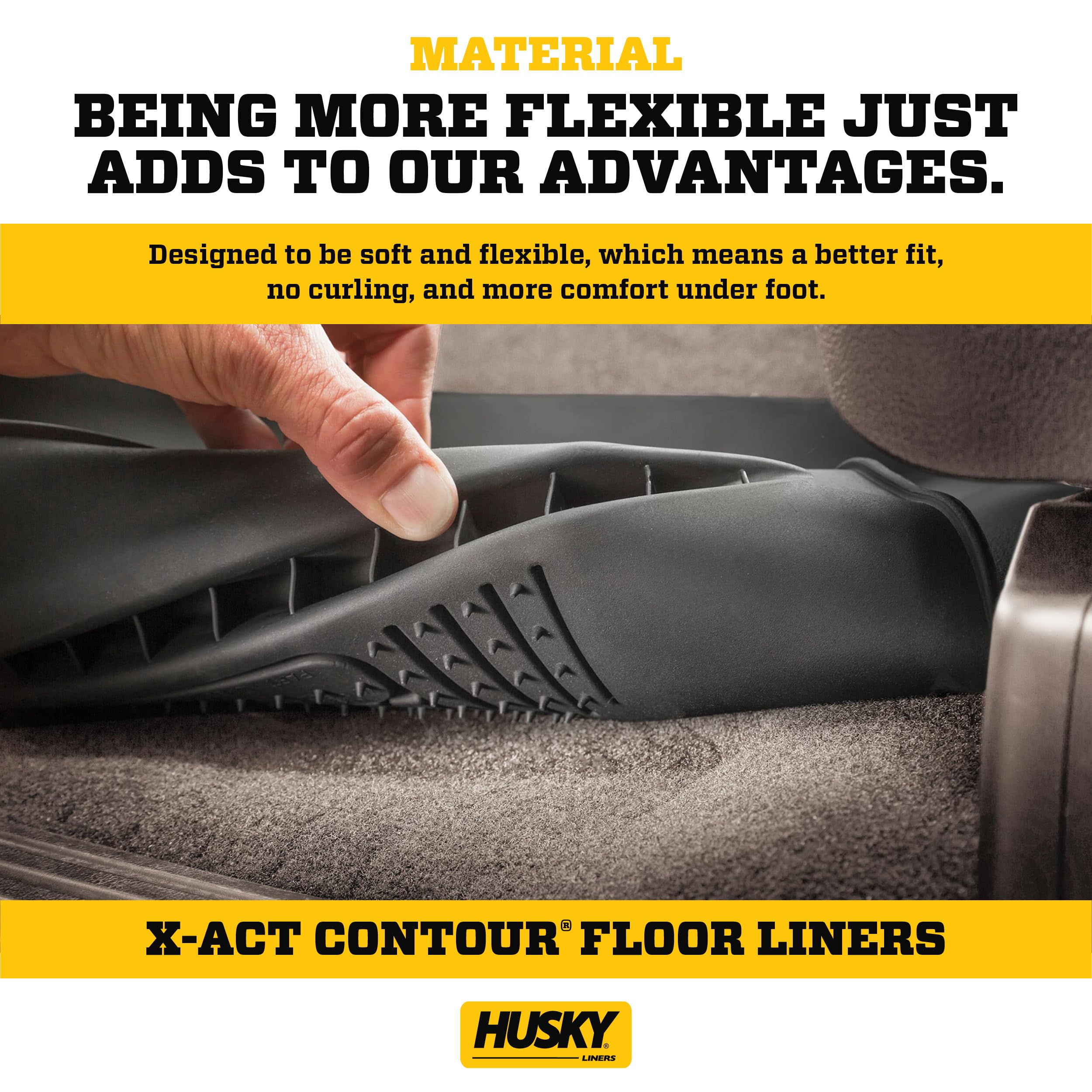 Husky Liners Compatible With 2009-14 Ford F-150 Supercrew X-Act Contour 2Nd Seat Floor Mat (Full Coverage)