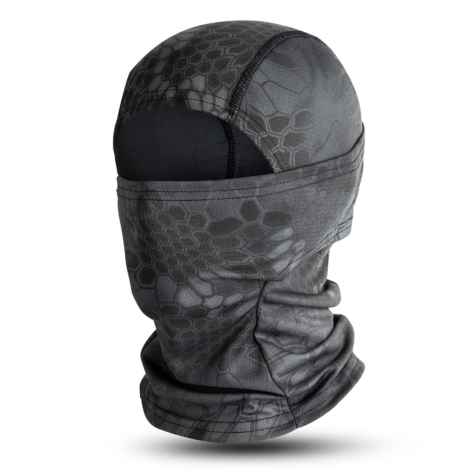 Vulkit Balaclava Face Mask Uv Protection For Women Men Leightweight Sun Tatical Hood Fishing Riding Motorcycle (Wild Black, Regu