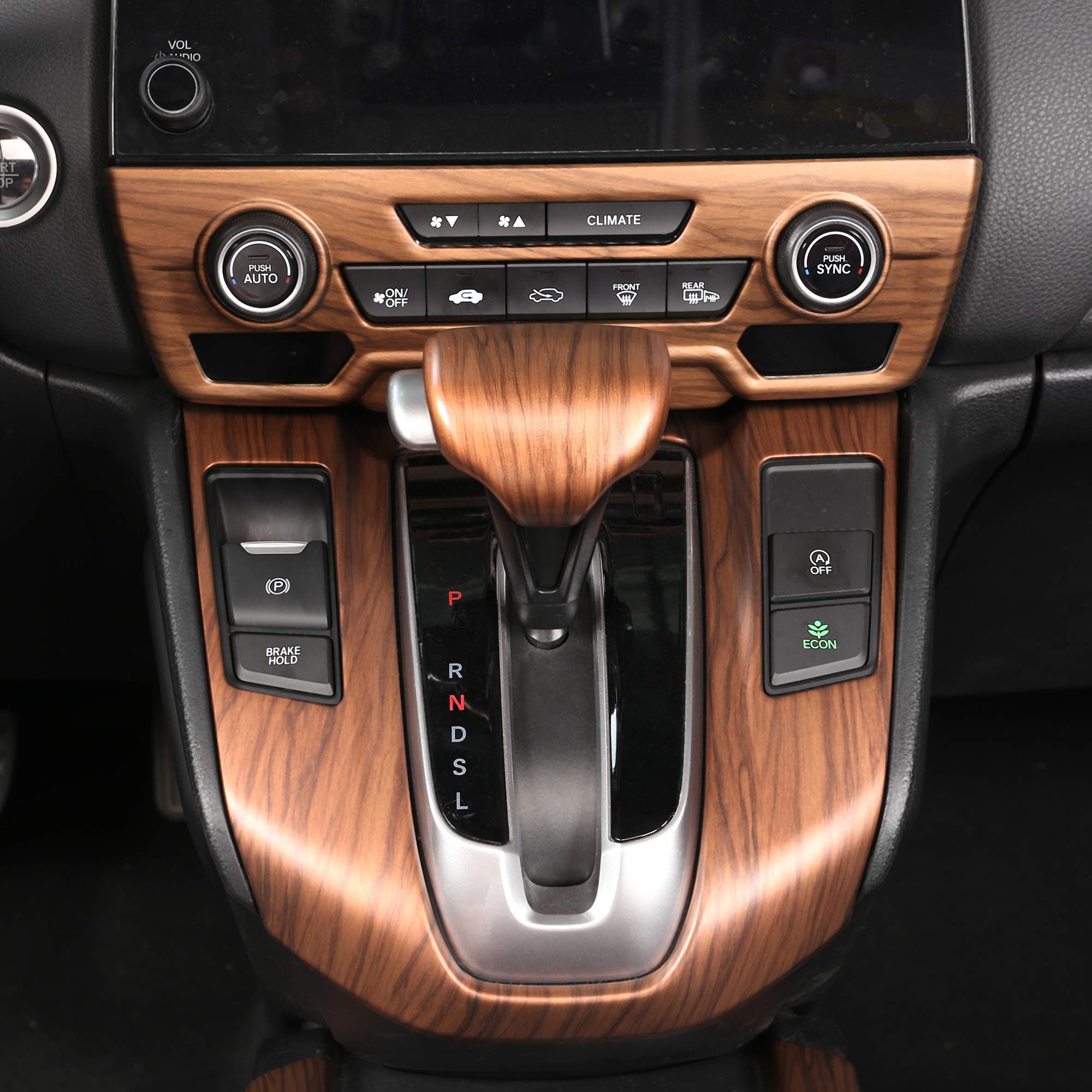 AntBooBoo for Honda CRV CR-V 2017 2018 2019 2020 2021 2022 Gear Shift Knob Cover Peach Wood Grain Interior Decoration for CR V (