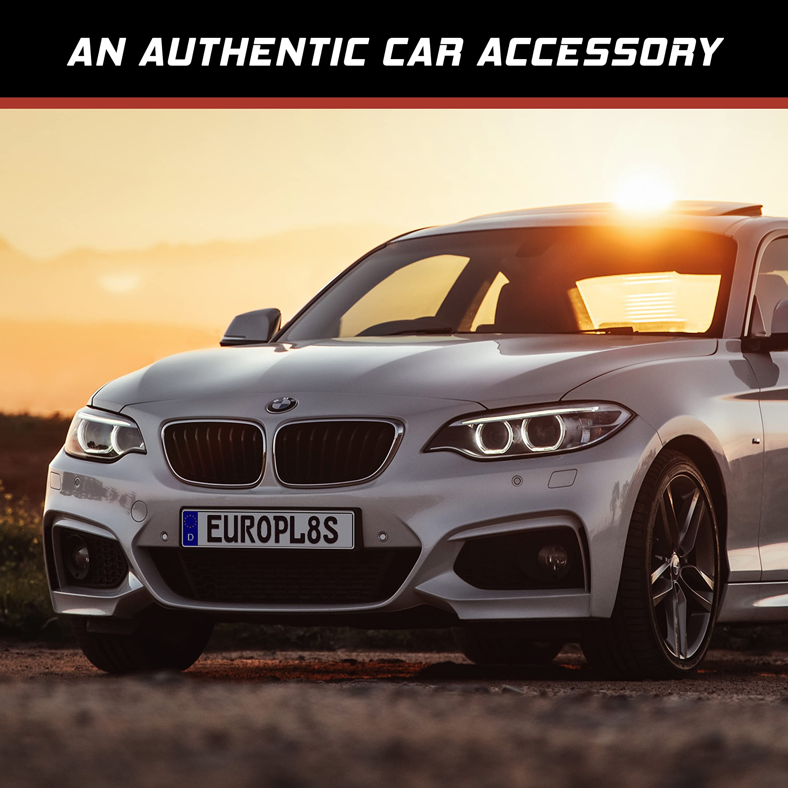 European License Plates Custom German License Plate - Personalized Embossed Aluminum, White Euro Plate