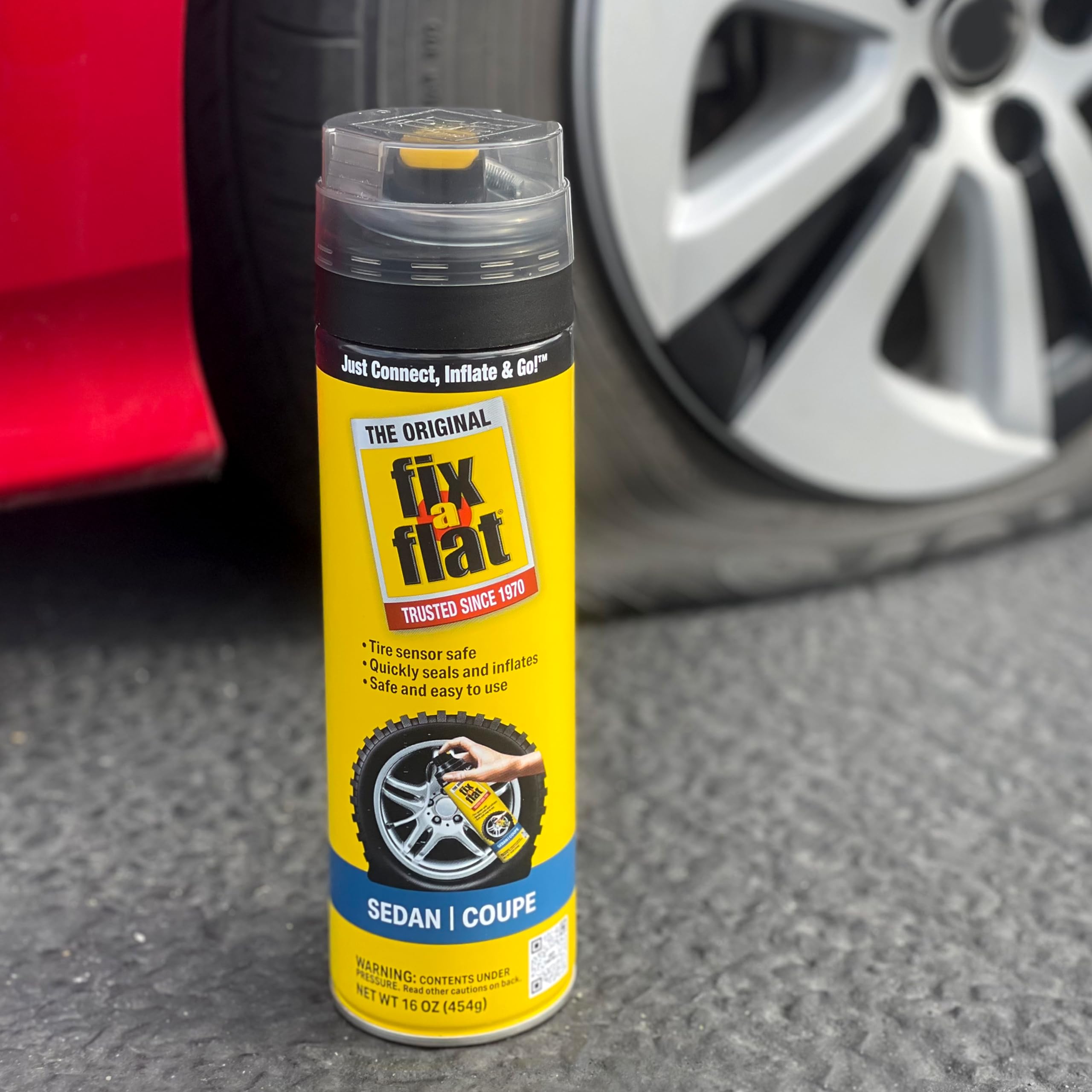 Fix-A-Flat S60420-6PK Aerosol Tire Repair & Inflator, Eco-Friendly, 16 oz, Pack of 6, Universal Fit for All Cars