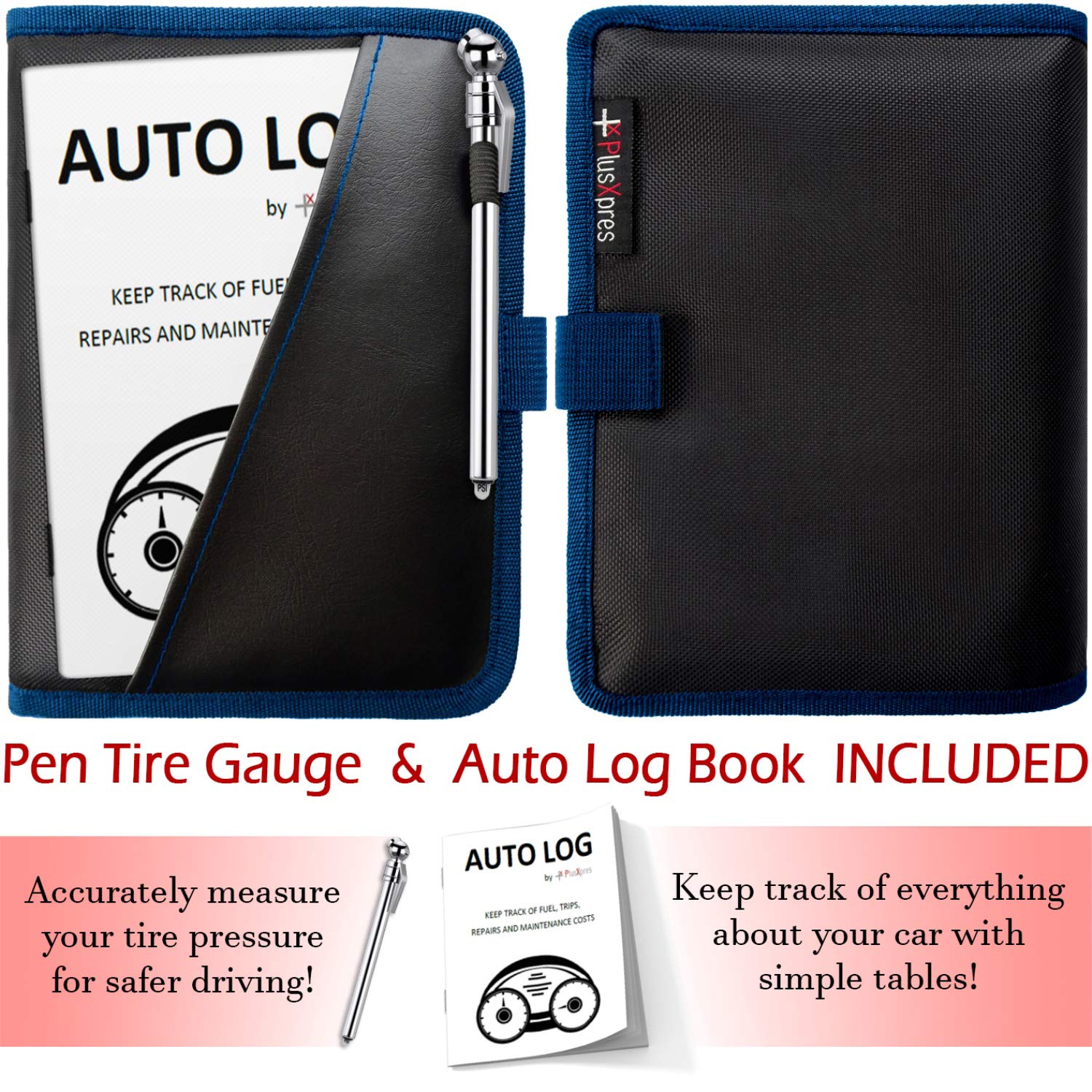 Glove Box Compartment Organizer - Car Document Holder - Owner Manual Case Pouch - Vehicle Storage Wallet For Registration & Insu