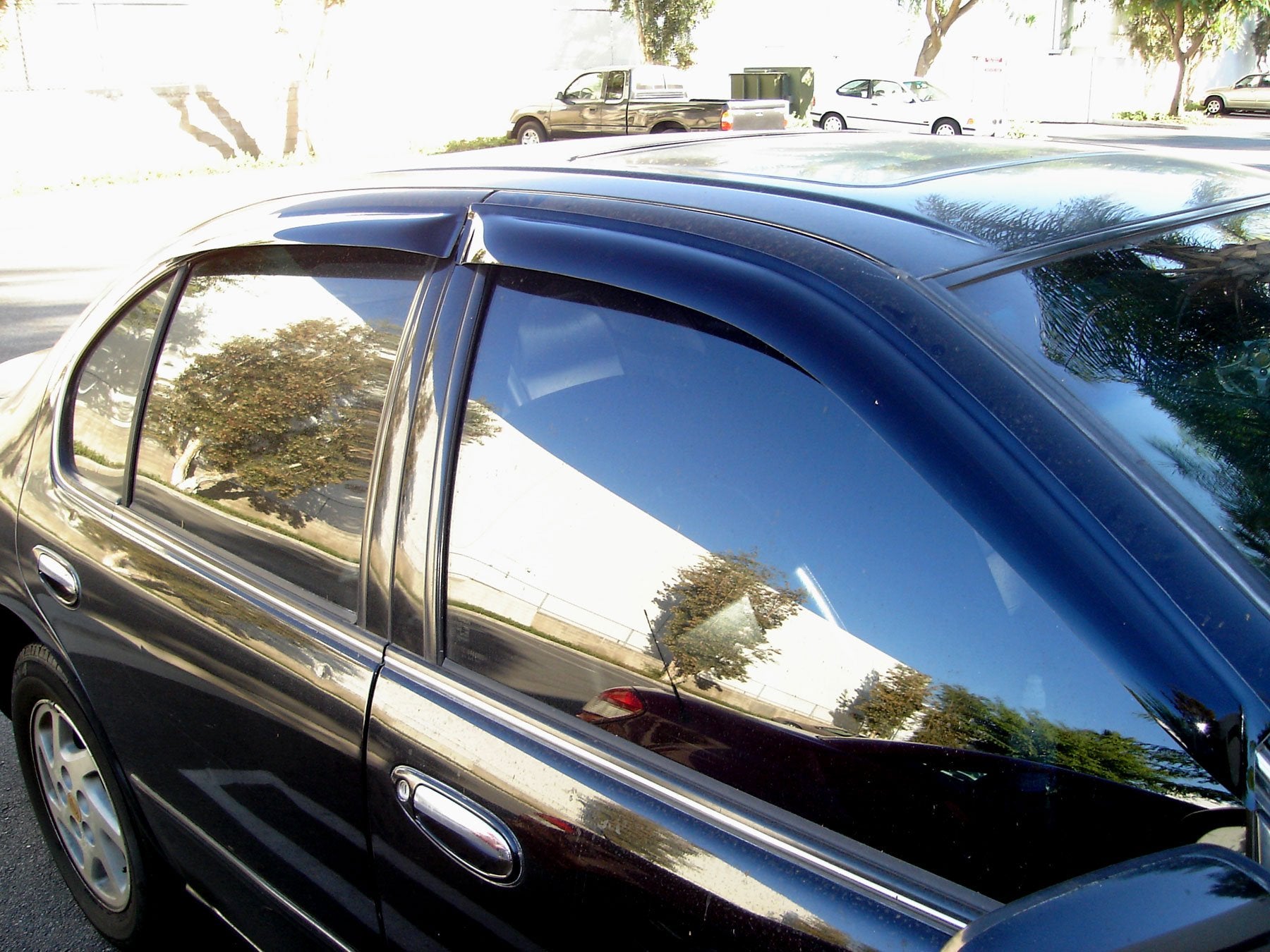 Tuningpros Outside Mount Window Vent Visors Rain Guards Compatible With Ford F-450 Regular Cab 1999-2016 | Side Window Wind Defl