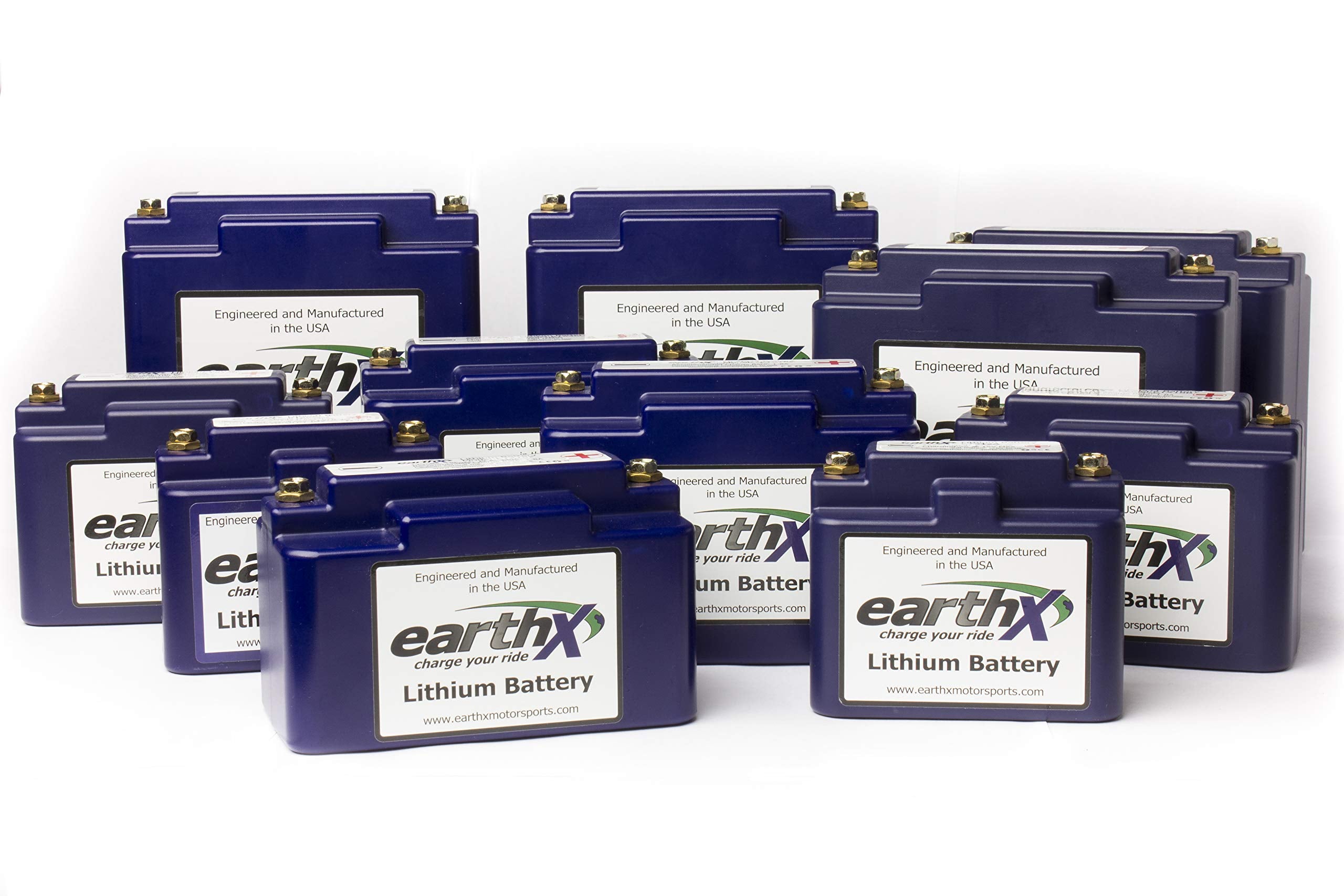 EarthX ETZ5G Lithium Iron Phosphate Battery for Dirt Bikes - 3.54"x1.96"x3.38", Blue, Replaces Stock Lithium Batteries