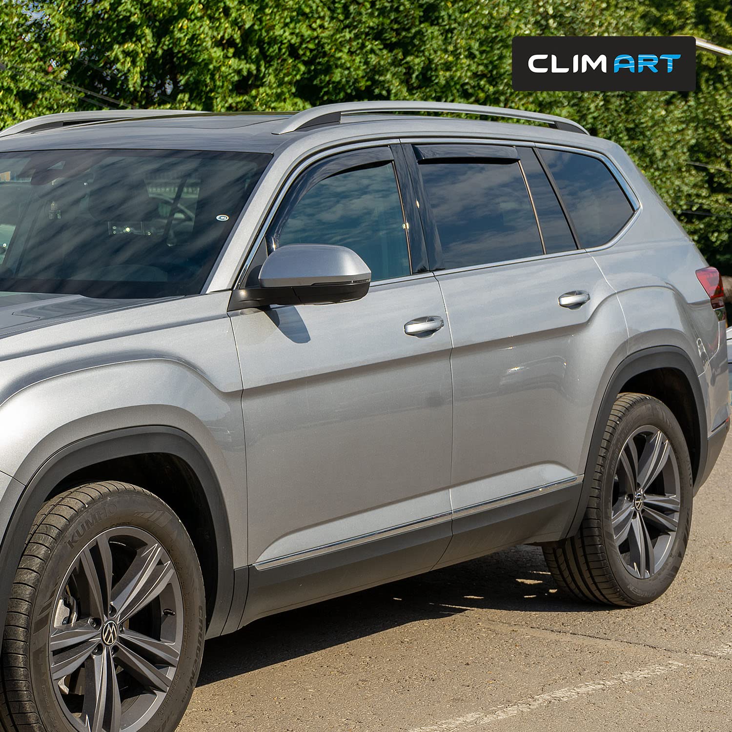 Clim Art In-Channel Incredibly Durable Rain Guards For Volkswagen (Vw) Atlas 2018-2025, Original Window Deflectors, Vent Window