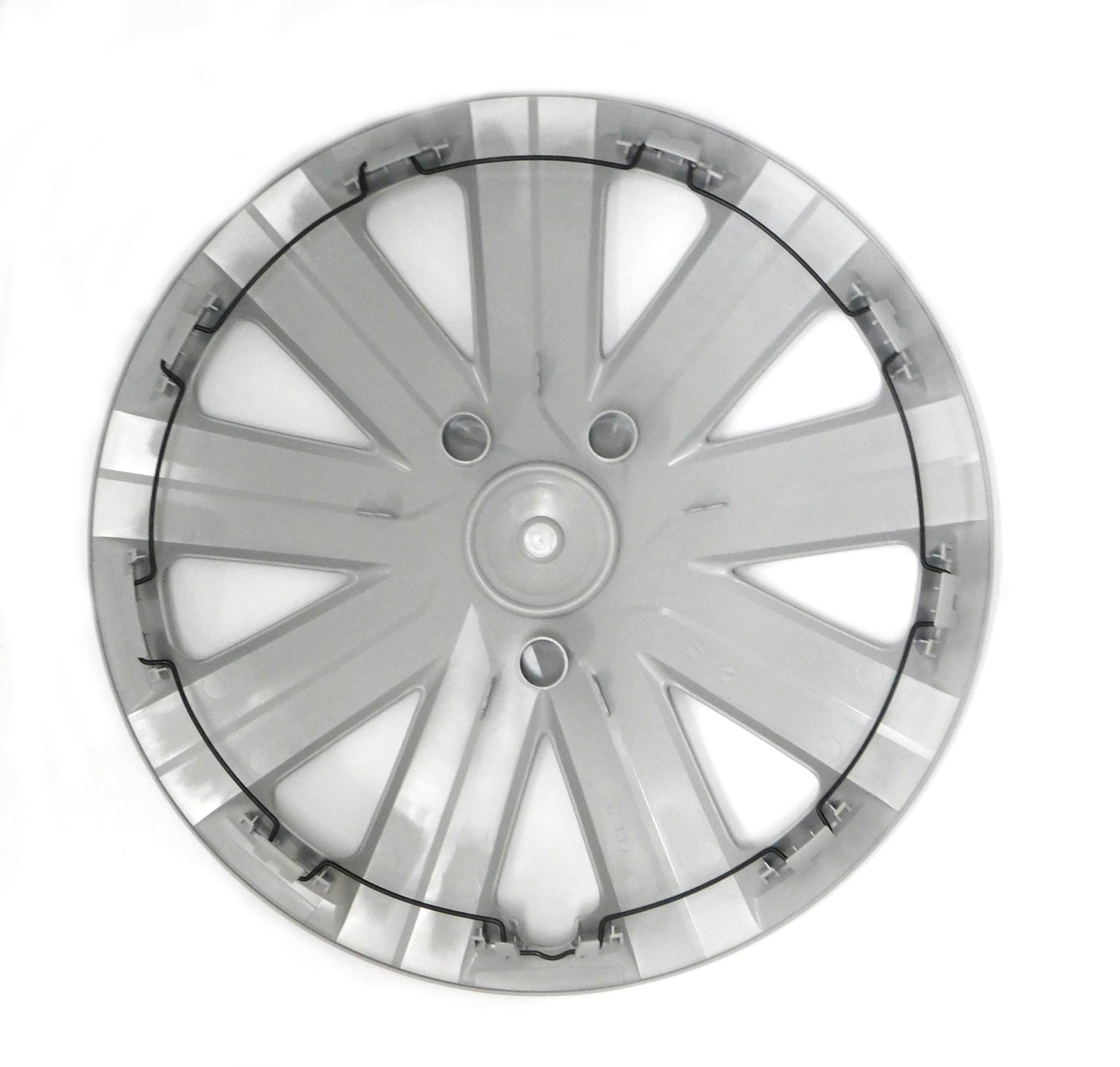 Volkswagen Genuine 9-Spoke Hub Cap Wheel Cover, 15-inch, Silver, Model 5C0601147DQLV