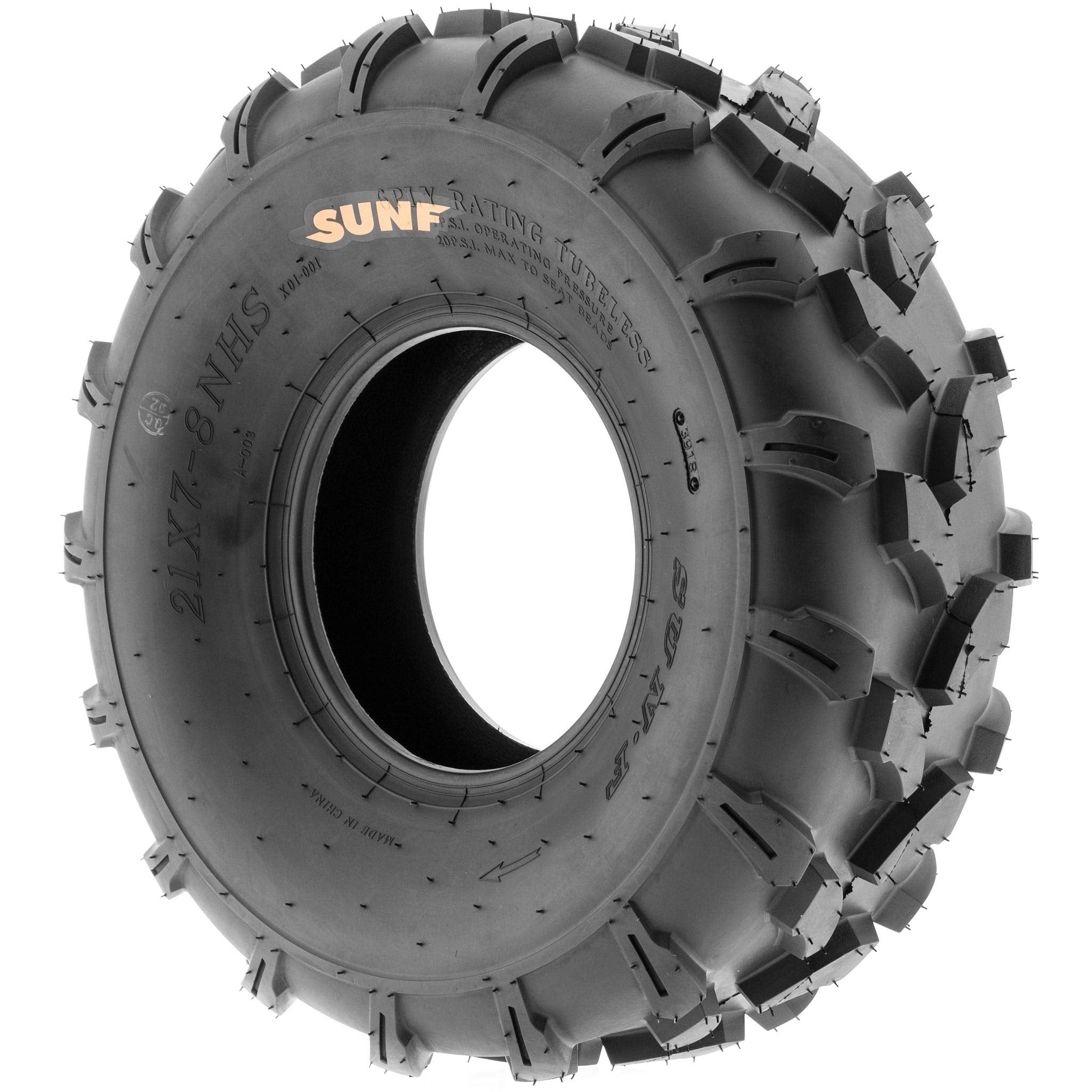 SunF A003 ATV/UTV/Lawn-Mowers Off-Road Tire 21x7-8, 6 PR, Directional Tread (Pair of 2)
