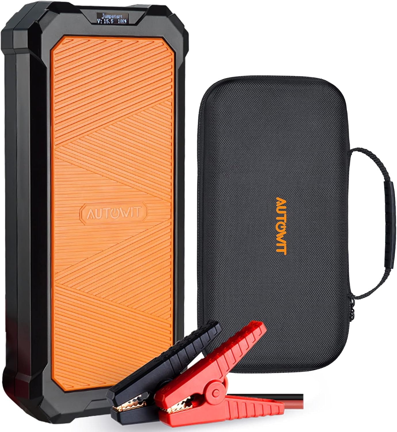 Autowit Super Capacitor Jump Starter, 12V Batteryless Portable Jump Box, Jumper Cables for 8.0 Gas&4.0 Diesel Car, Portable Jump